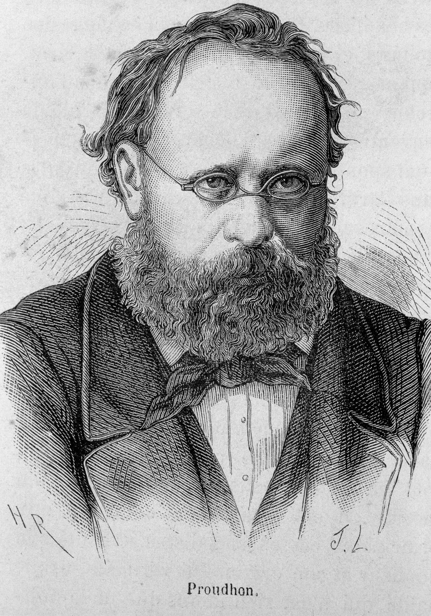 Portræt af Pierre Joseph Proudhon (1809 - 1865) fransk socialist - i "" L