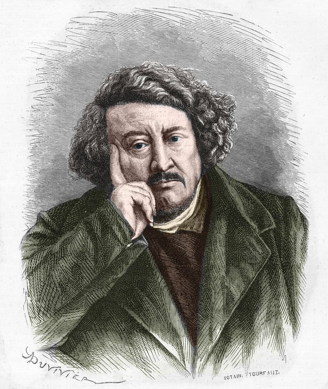 Portræt af Pierre Leroux, fransk filosof, publicist og politiker (1797 - 1871). af Unknown artist