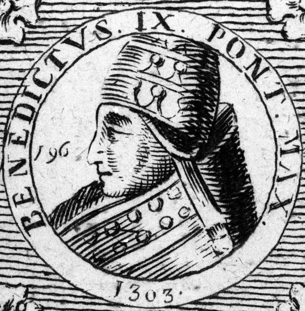 Portræt af pave Benedikt IX eller Benedikt 9. af Unknown artist