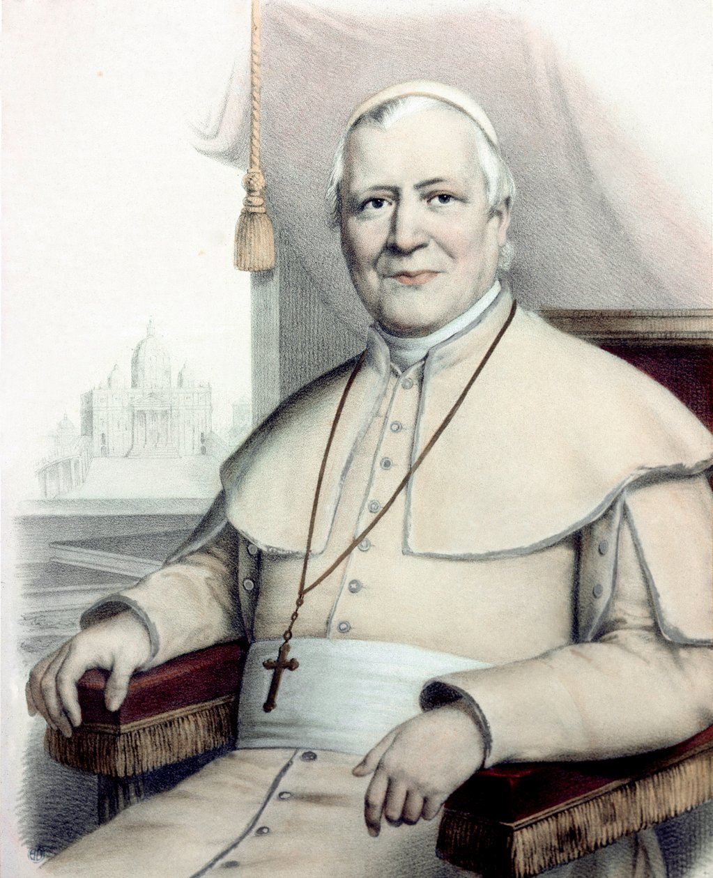 Portræt af pave Pius (Pio) IX (Giovanni Maria Mastai Ferretti af Unknown artist