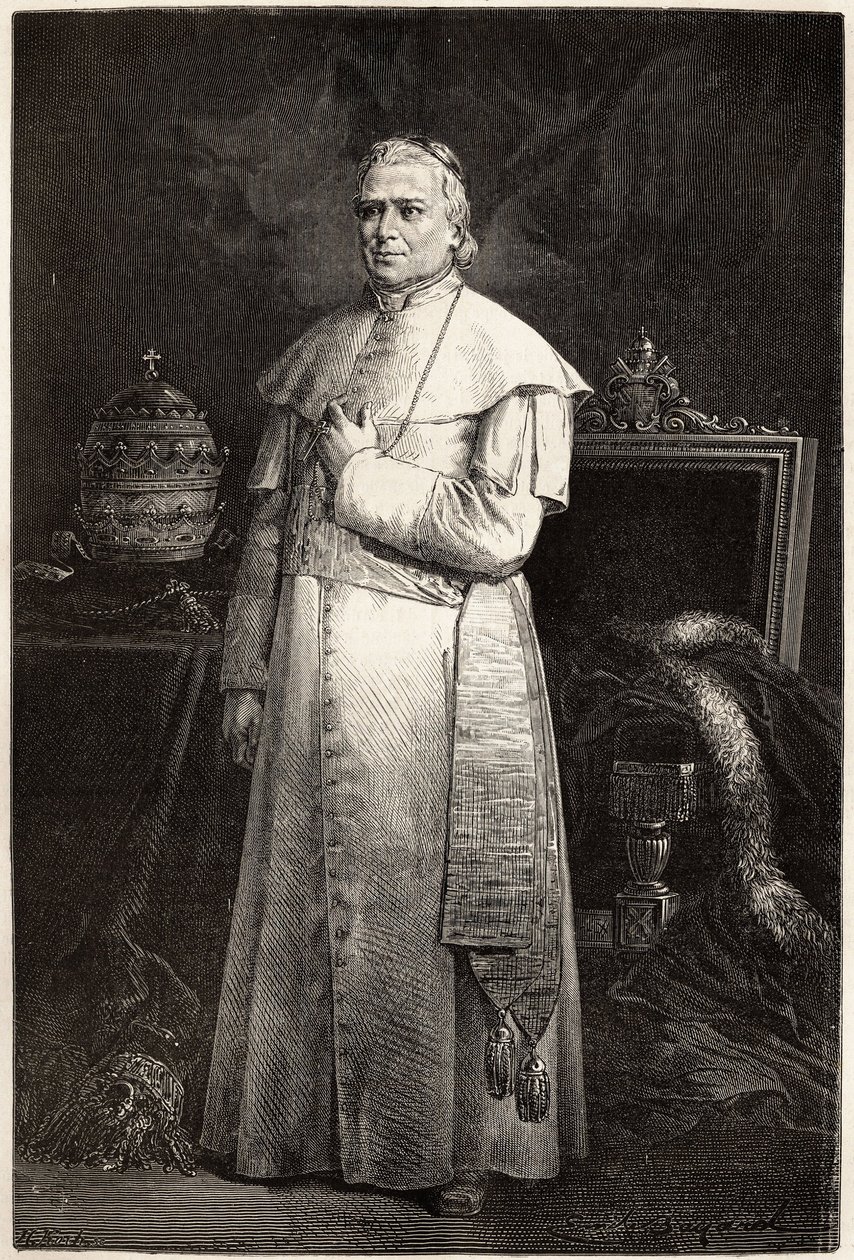 Portræt af pave Pius IX (Giovanni Maria Mastai Ferretti af Unknown artist