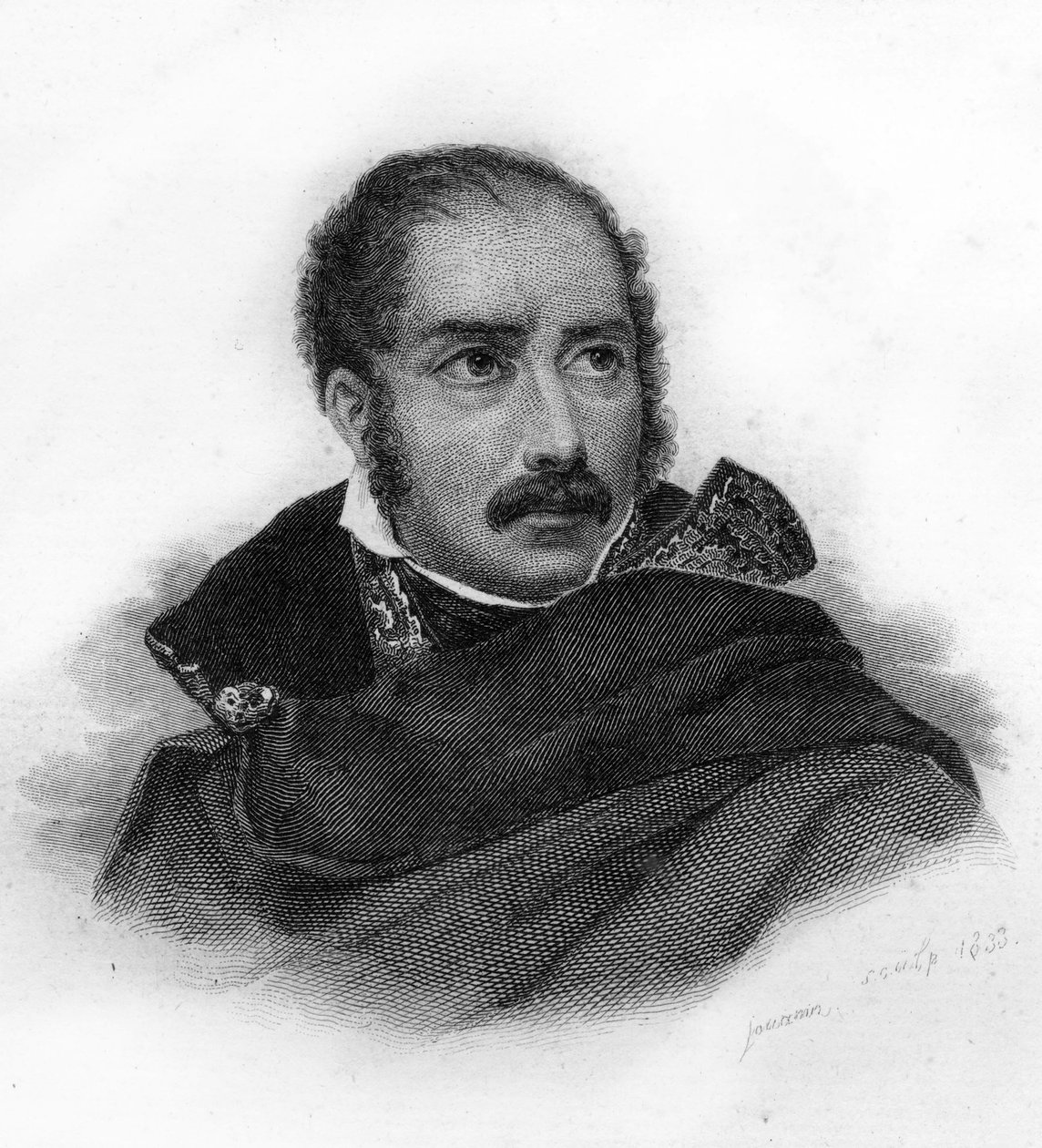 Portræt af prins Eugene Rose de Beauharnais (1781-1824, søn af Alexandre de Beauharnais og Josephine) - gravering af Unknown artist