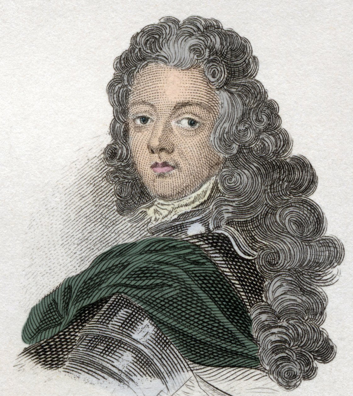 Portræt af prins Eugene af Savoie-Carignan (Savoie Carignan, greve af Soissons (1663-1736), fransk militær. Indgravering af det 19. århundrede. af Unknown artist
