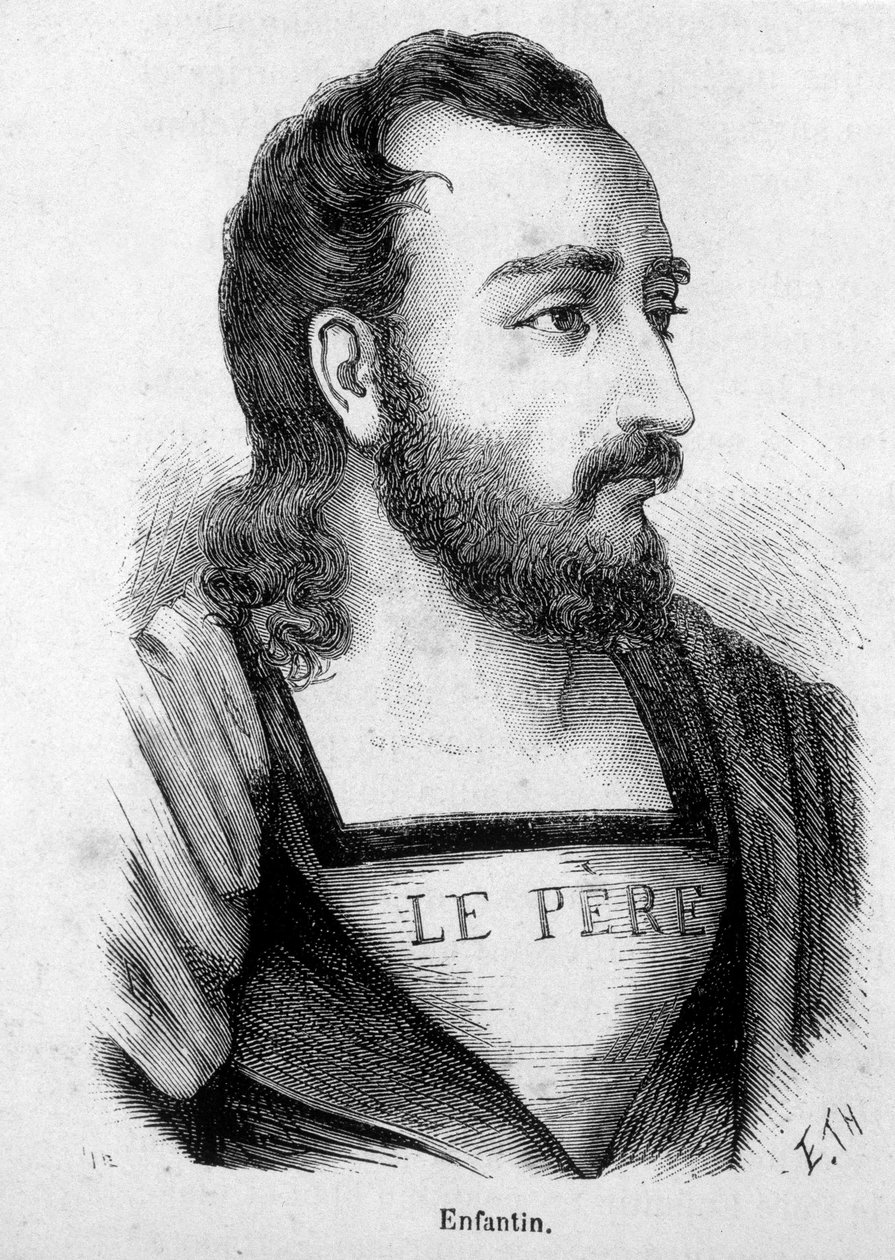 Portræt af Prosper Barthelemy Enfantin (1796-1864), fransk ingeniør og socialist, propagator af Saint Simonism (Saint Simonism). af Unknown artist
