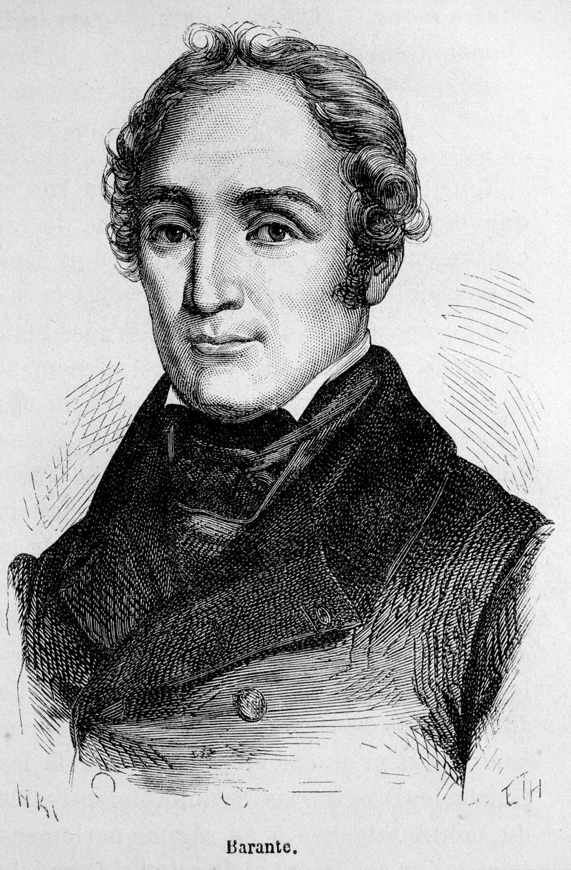 Portræt af Prosper Brugiere de Barante, fransk historiker og politiker (1782 - 1866). af Unknown artist