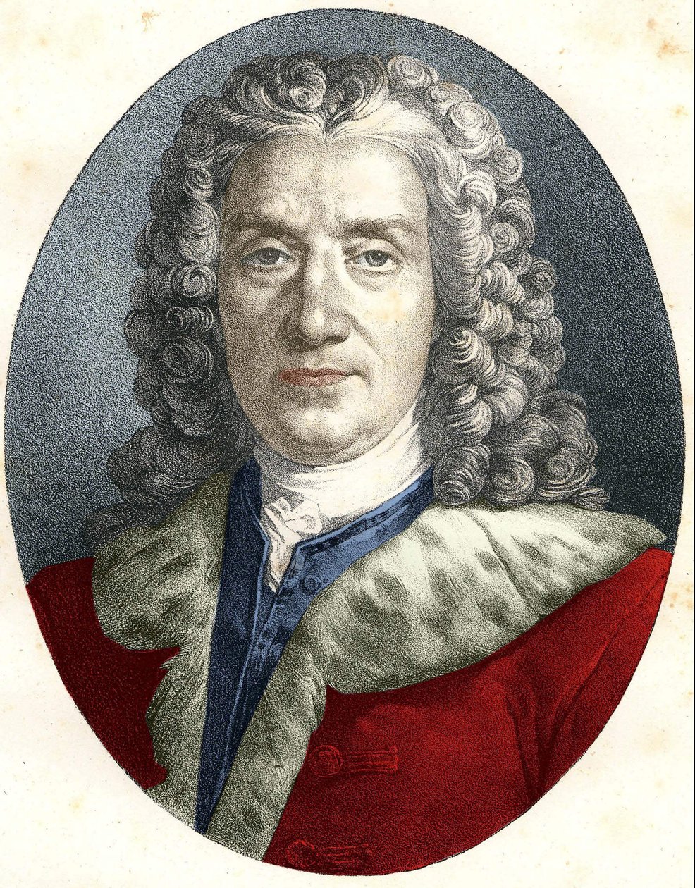 Portræt af Prosper Jolyot, Sieur De Crais-Billon, dit Crébillon (far) (1674 - 1762) fransk dramatiker af Unknown artist