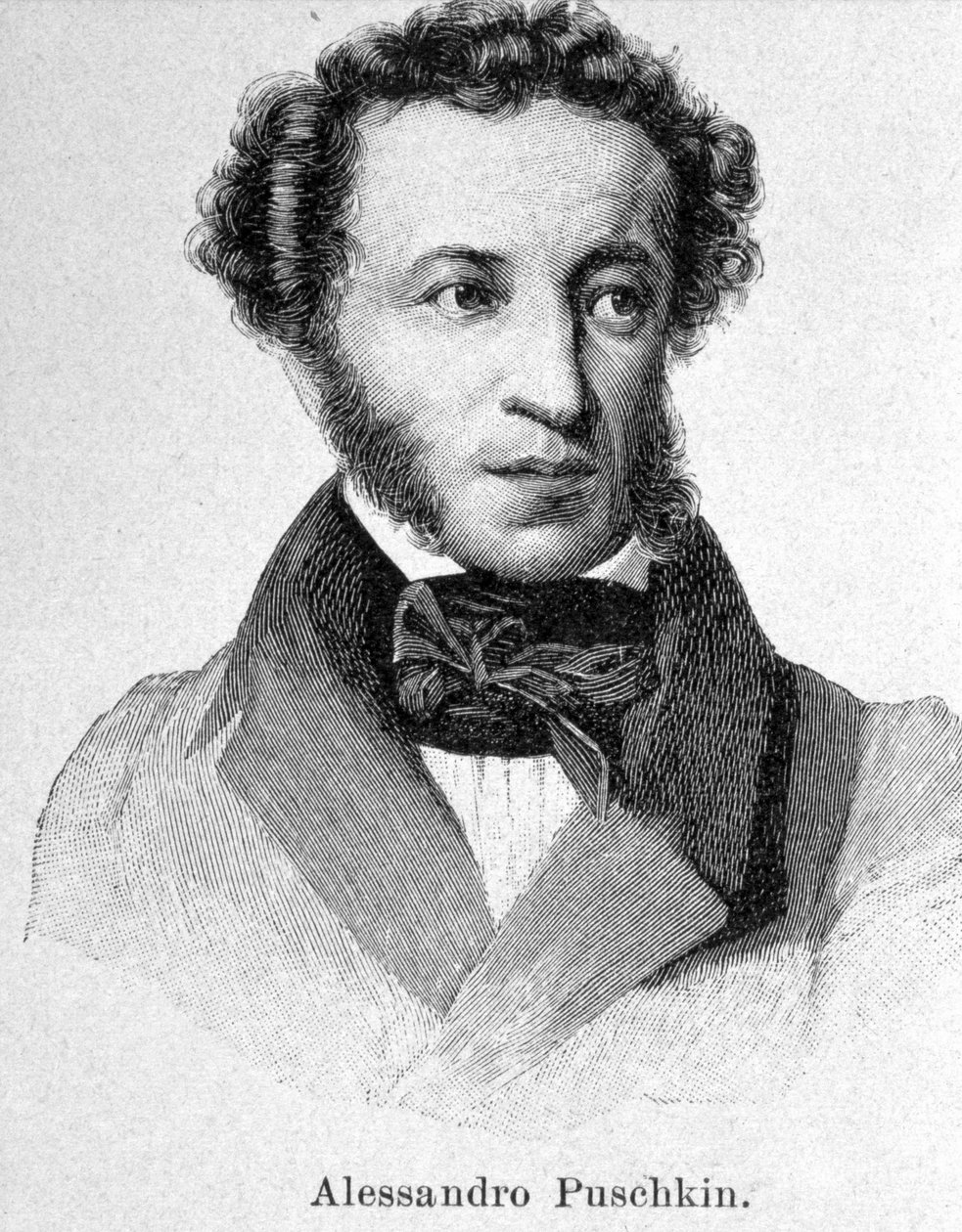 Portræt af Pushkin (1799 - 1837) af Unknown artist