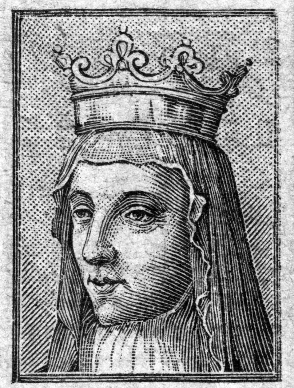 Portræt af Radegonde (ca. 520-587), dronning af Frankrig, hustru til Clotaire (Clothaire). af Unknown artist