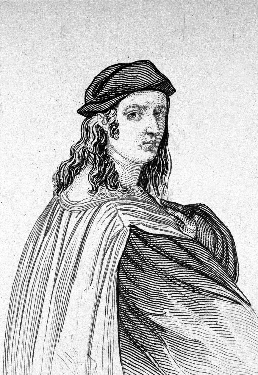 Portræt af Raphael (Raffaello Sanzio 1483 - 1520), italiensk maler. af Unknown artist
