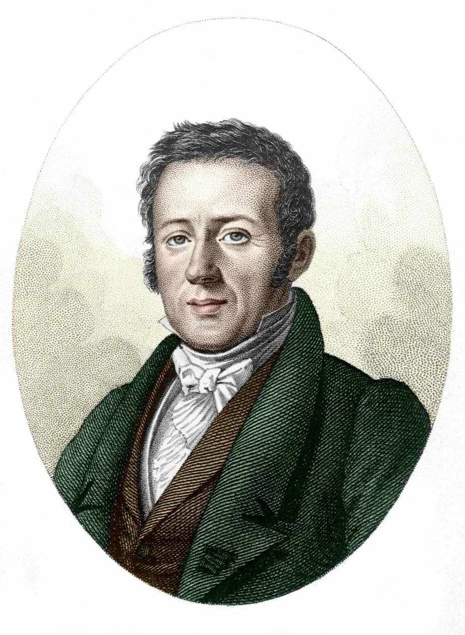 Portræt af René Primrose Lesson (1794-1849), naturforsker og biolog. af Unknown artist