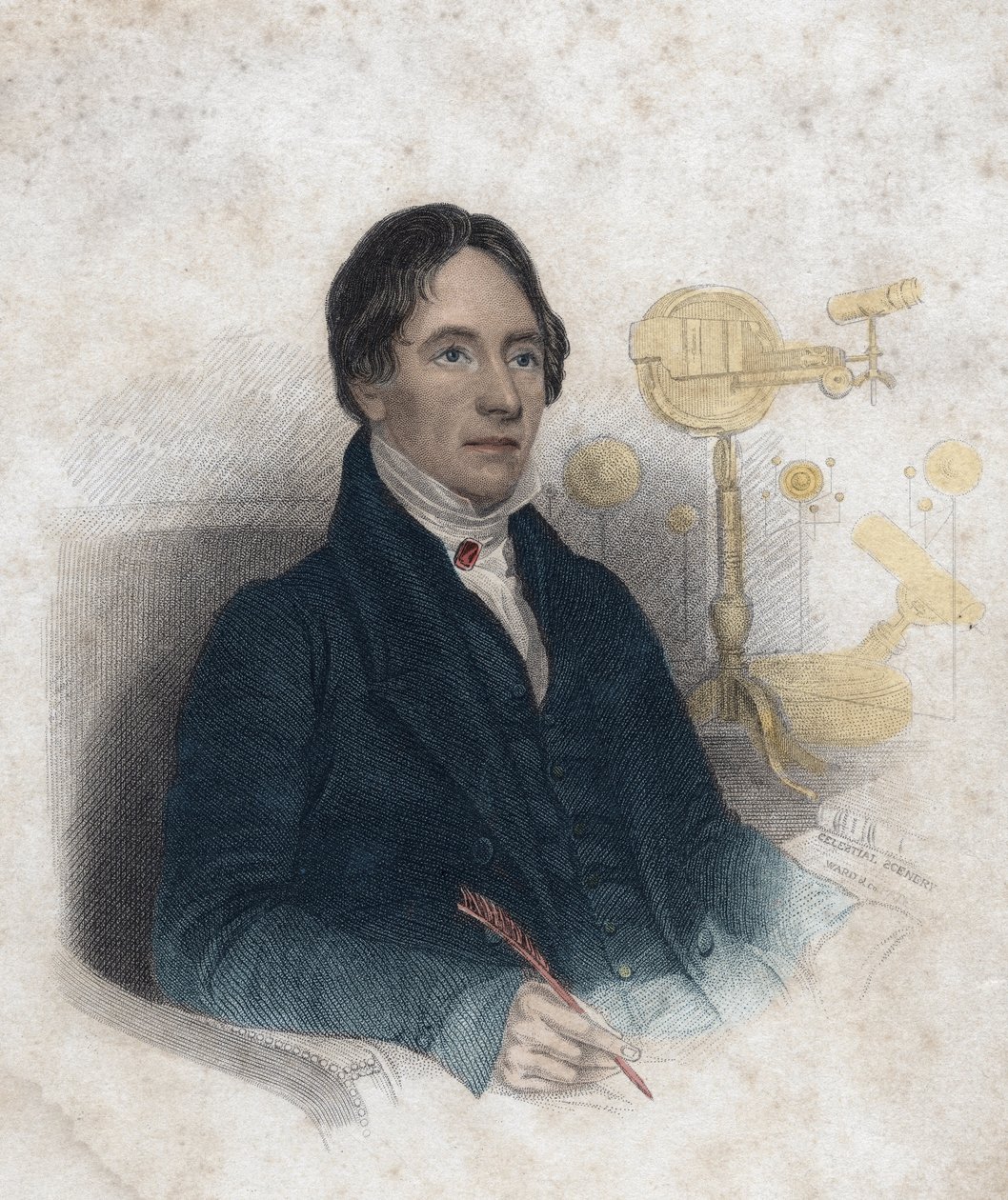 Portræt af pastor Thomas Dick (1774 -1857) skotsk kirkeminister af Unknown artist