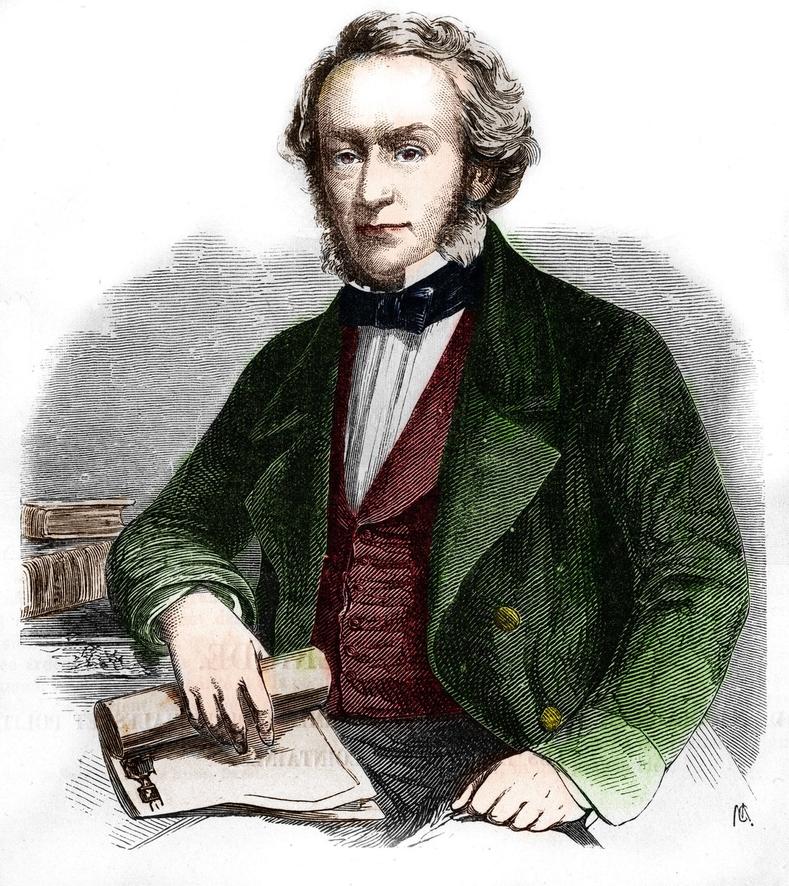 Portræt af Richard Cobden. Britisk økonom og politiker (1804 -1865). Stik fra 1866. af Unknown artist