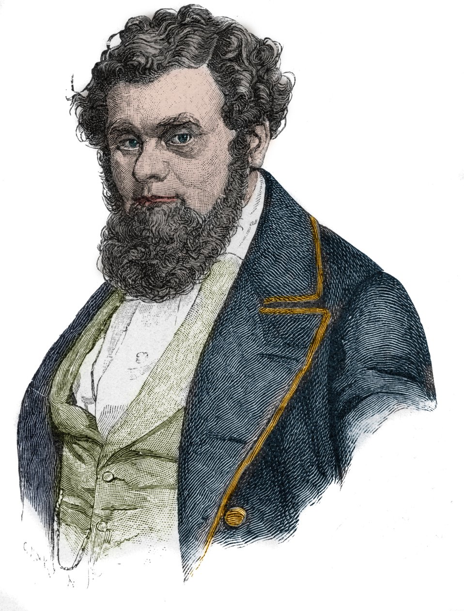 Portræt af Robert Blum (1807-1848), en tysk politiker, journalist, forlægger og digter - Robert Blum tysk politiker. af Unknown artist