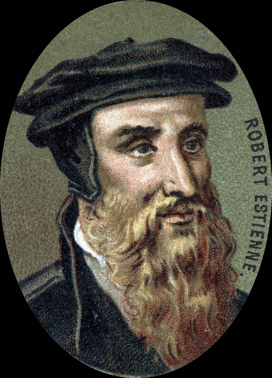 Portræt af Robert Estienne (1503-1559), fransk bogtrykker. af Unknown artist