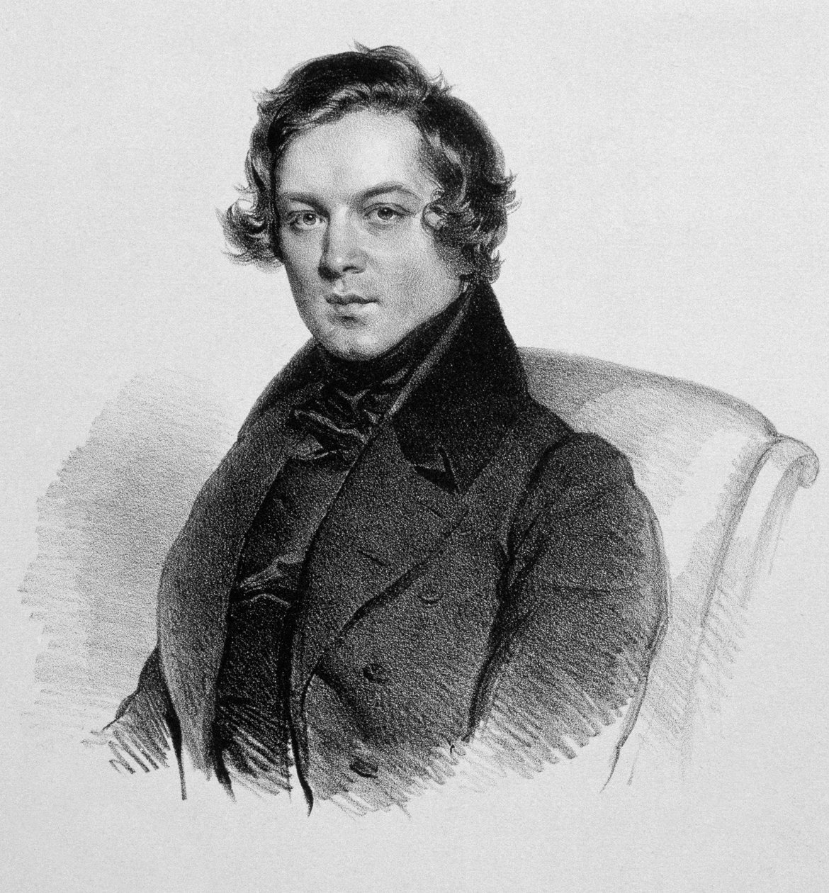 Portræt af Robert Schumann (1810-1856), tysk komponist. af Unknown artist