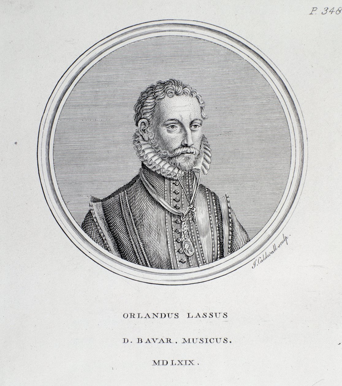 Portræt af Roland de Lassus (gravering af Unknown artist