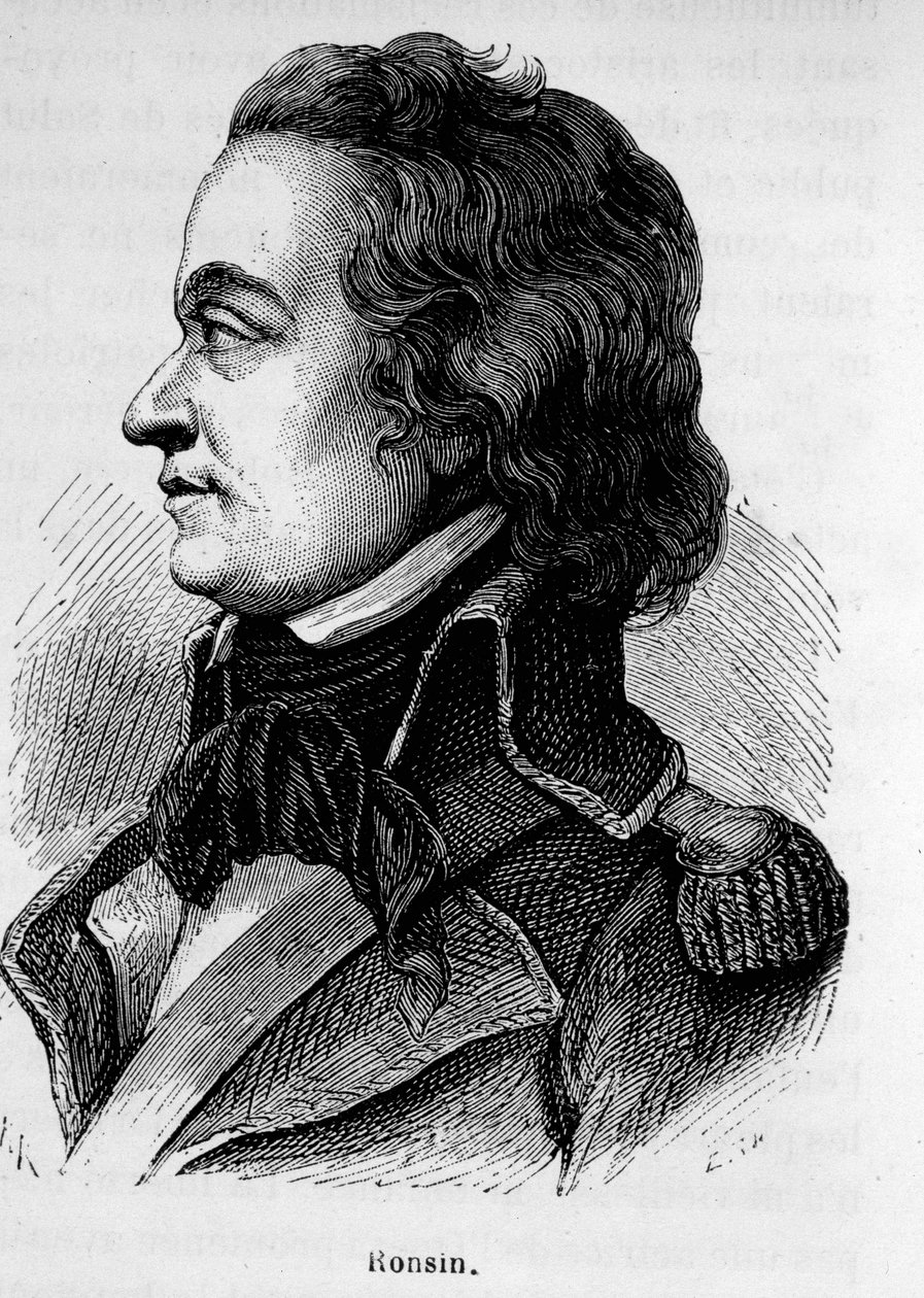 Portræt af Ronsin, fransk forfatter og general (1752 - 1794). af Unknown artist