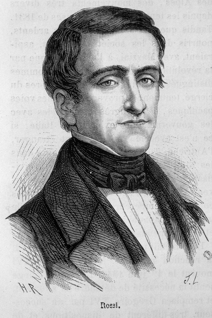 Portræt af Rossi, italiensk politiker (1787 - 1848) af Unknown artist
