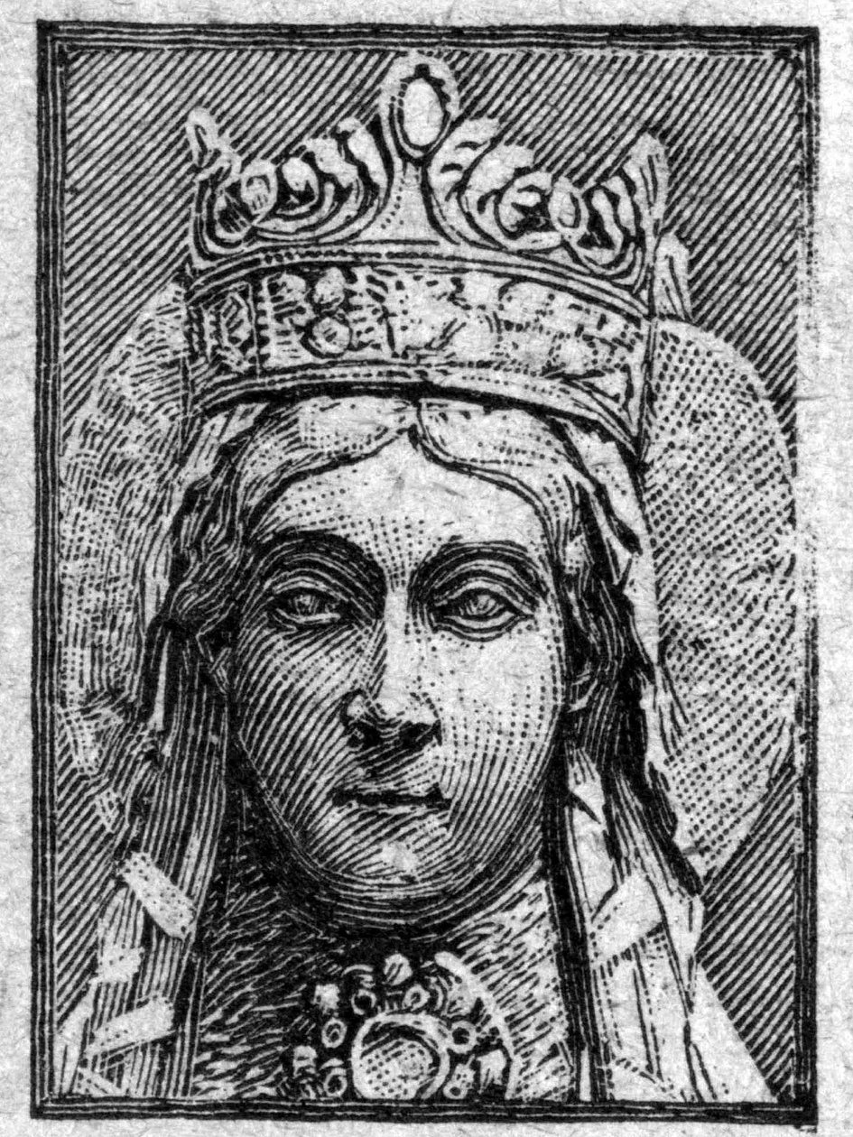 Portræt af Saint Clotilde Woman af Clovis 1st. (470-548). af Unknown artist