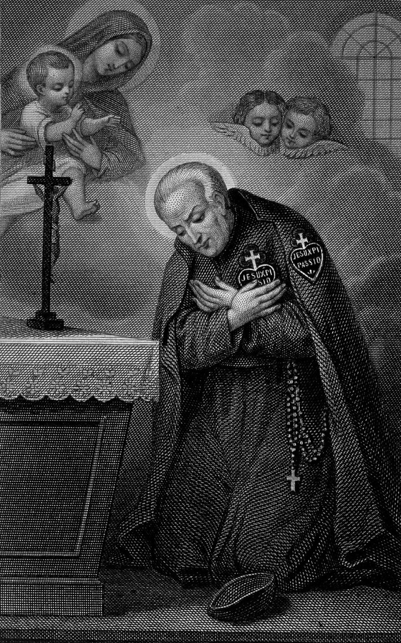 Portræt af Sankt Paul af Korset. Gravering 1800-tallet. af Unknown artist