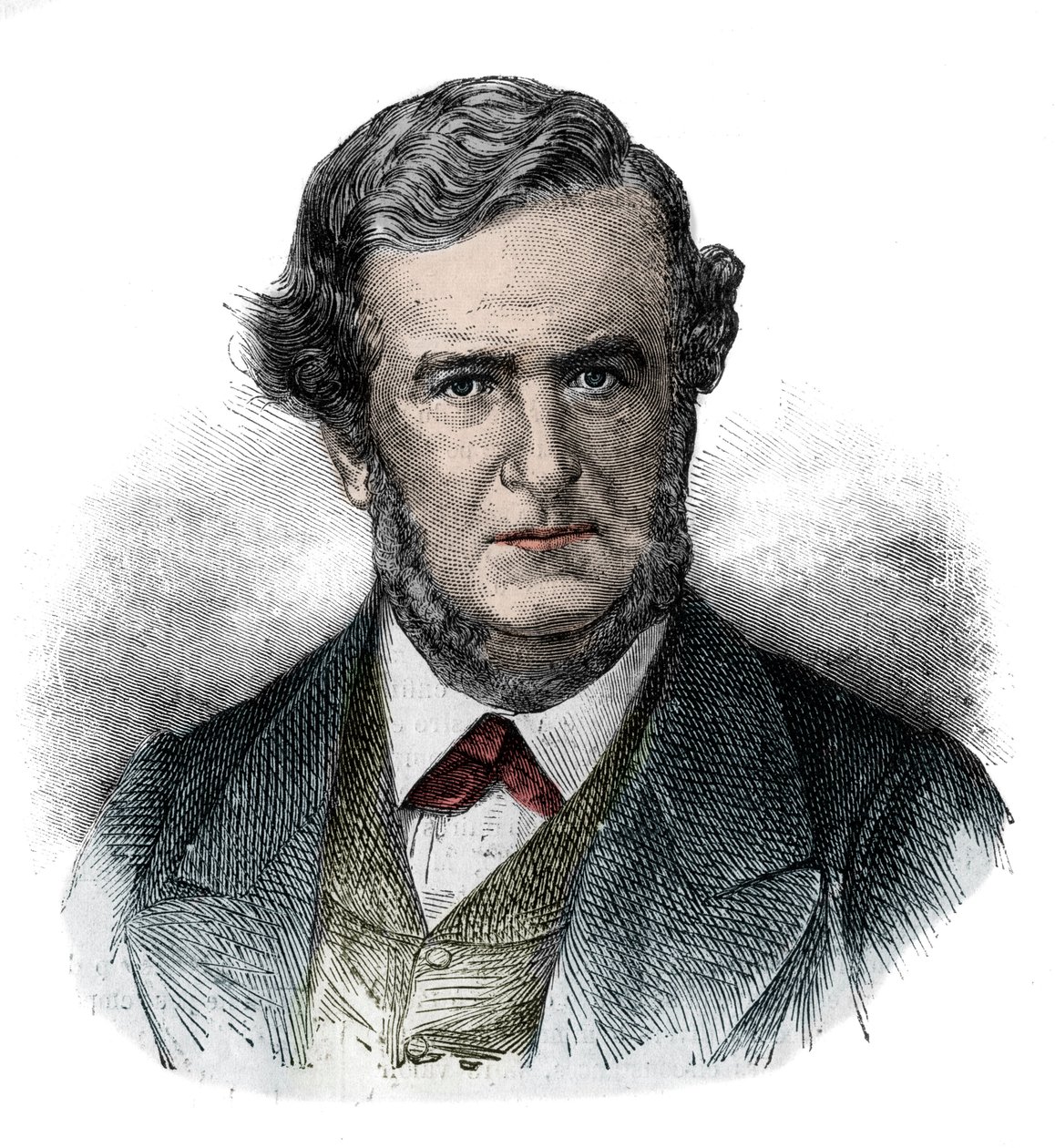 Portræt af Salustiano Olozaga (1805-1873) engelsk politiker, diplomat og forfatter - gravering 1870 af Unknown artist
