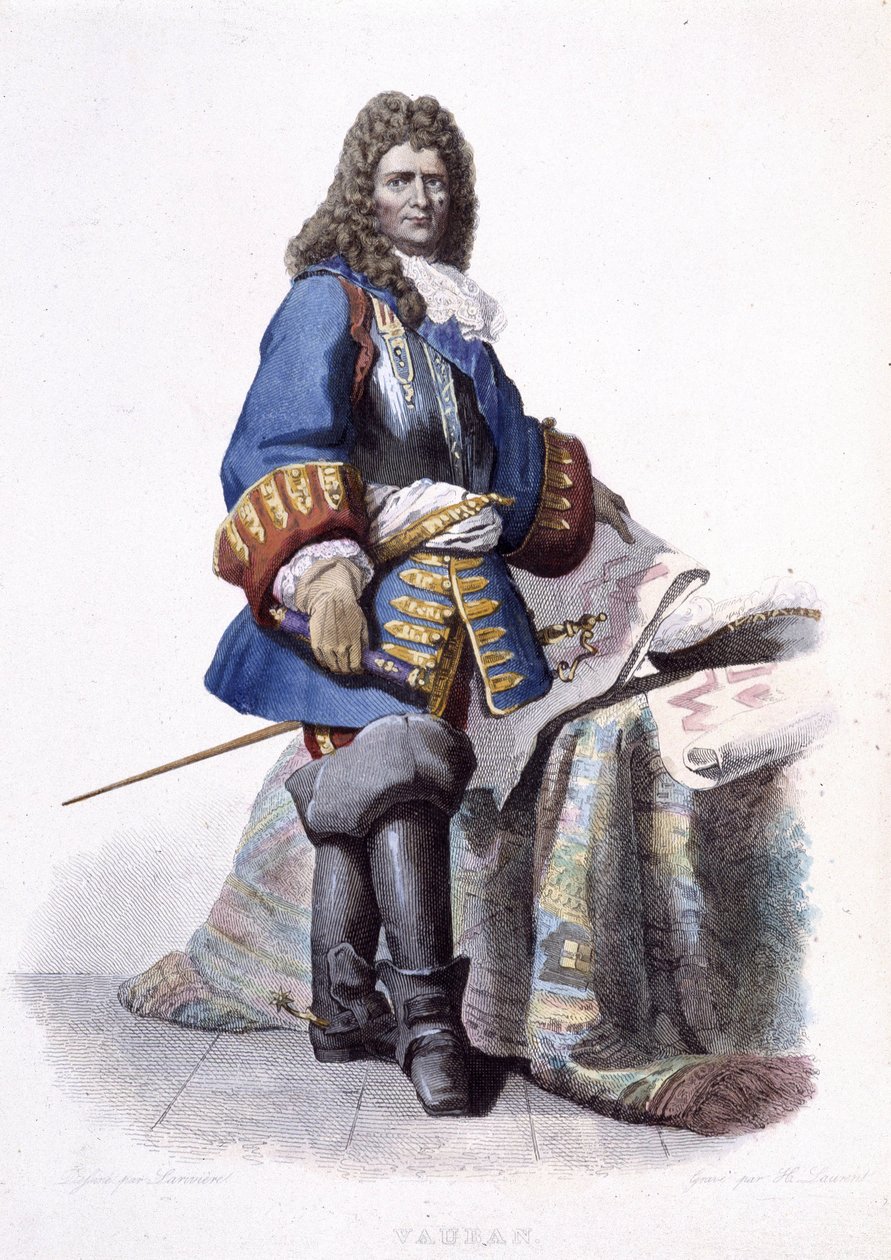 Portræt af Sébastien Le Prestre de Vauban, marskal af Frankrig og militæringeniør (1633-1707). - i "" Den franske Plutarch"" af Unknown artist