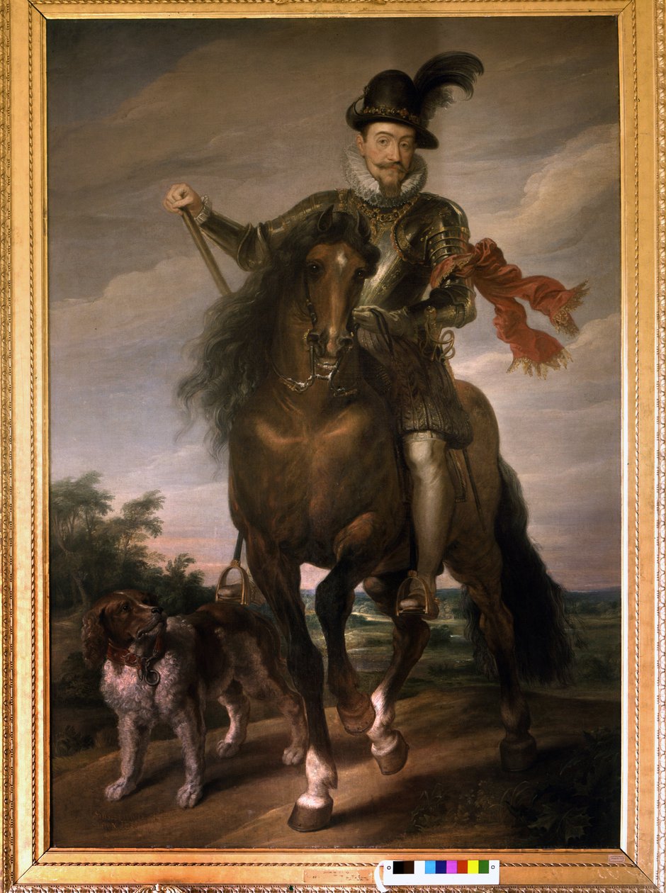 Portræt af Sigismond III Vasa (1566 - 1632) til hest. af Unknown artist