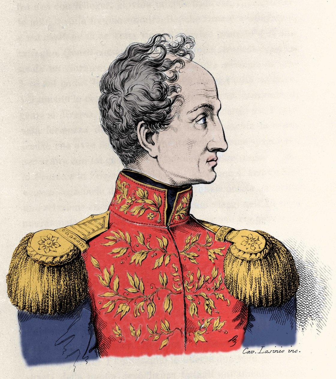 Portræt af Simon Bolivar (1783-1830), general og sydamerikansk statsmand. af Unknown artist