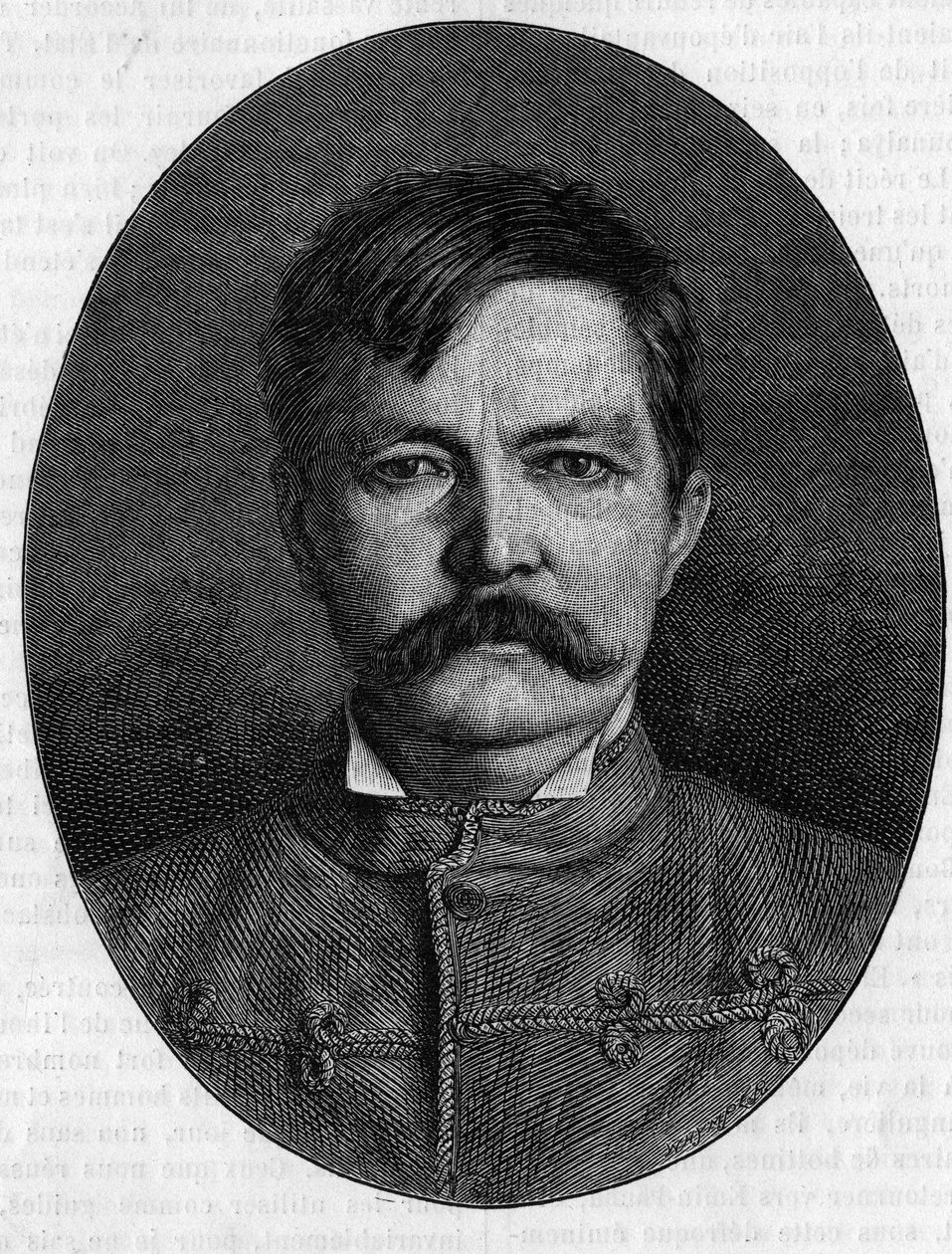 Portræt af Sir Henry Morton Stanley, pseudonym for John Rowlands (1841-1904), britisk opdagelsesrejsende og journalist. Gravering i "" Le Journal de la jeunesse"" af Unknown artist