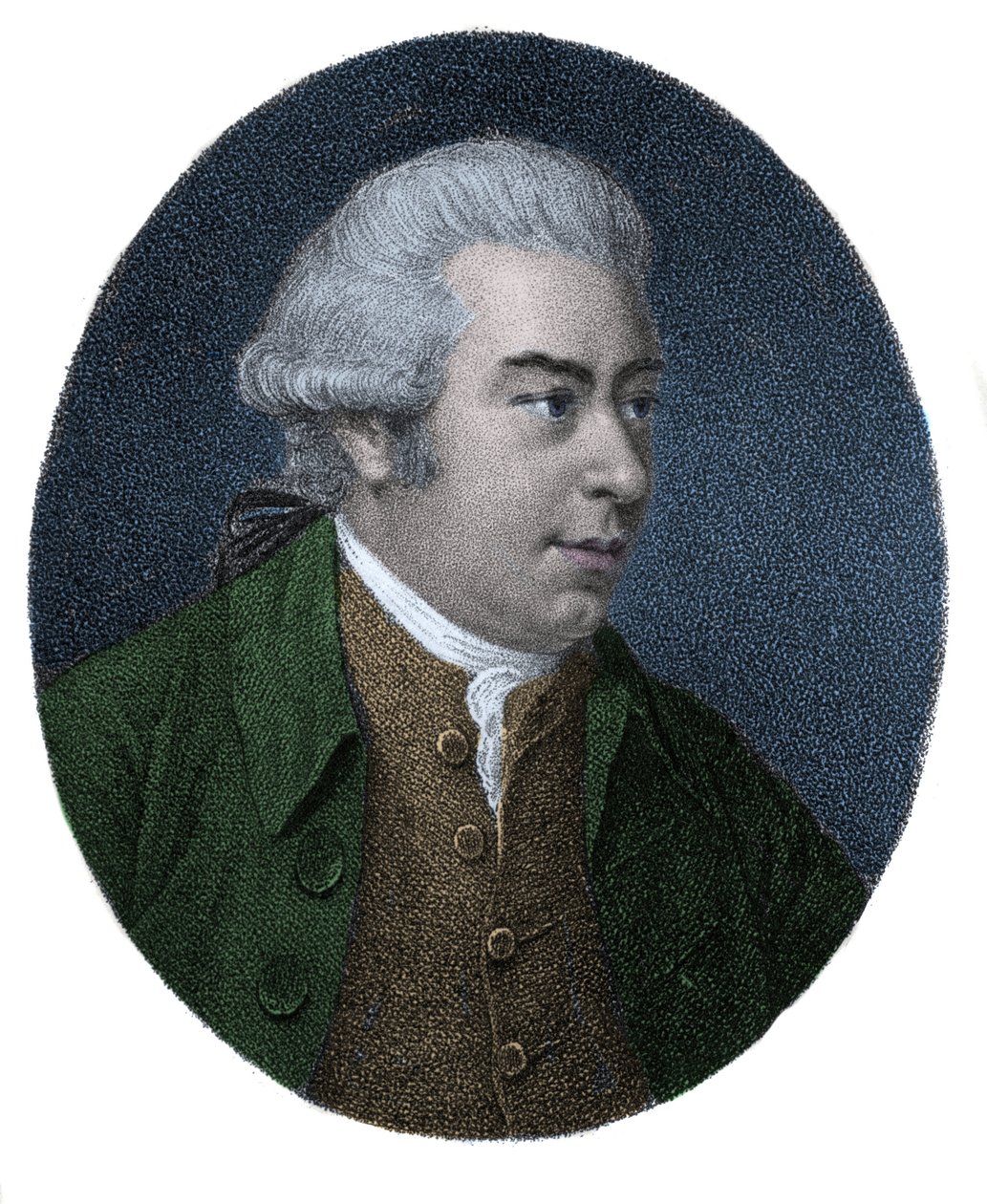 Portræt af Sir Joseph Banks (1743-1820), engelsk opdagelsesrejsende og naturforsker. Farvestik fra det 19. århundrede. af Unknown artist