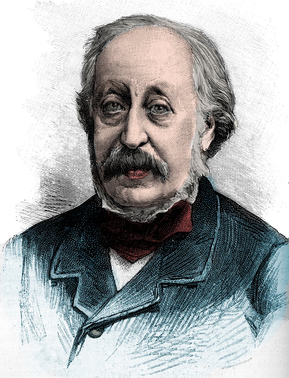 Portræt af Stephen Heller (1813-1888) ungarsk pianist, lærer og komponist - Indgravering 1888 af Unknown artist