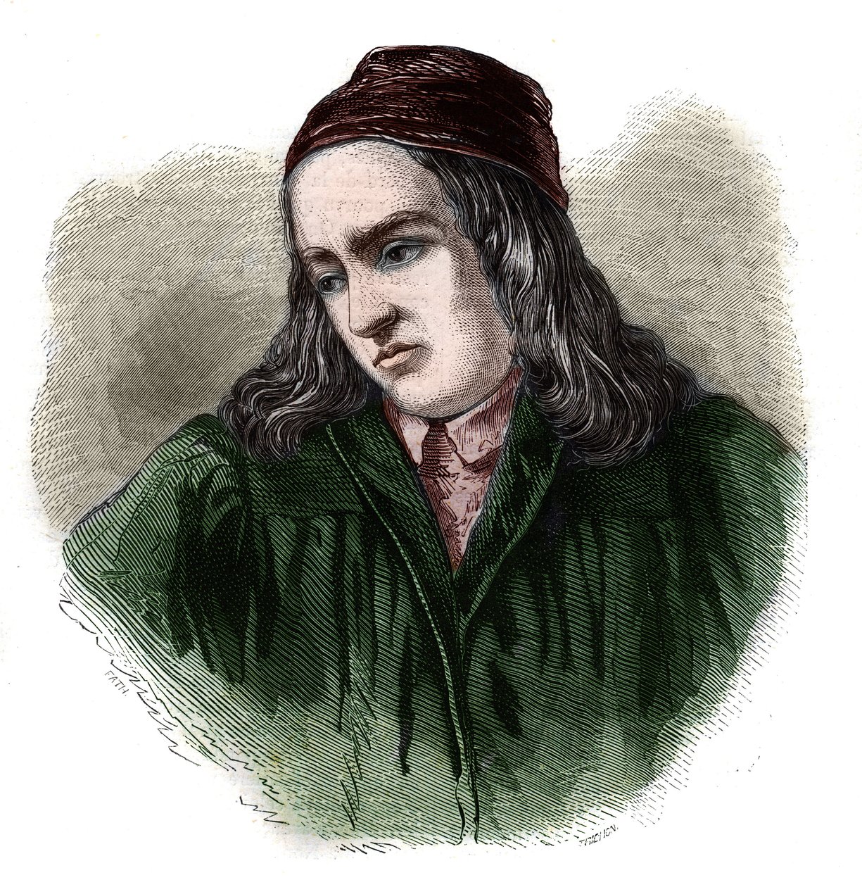 Portræt af Teodorico (Theodore Theodoric) af Niem (eller Nieheim) (1345-1418) tysk historiker. af Unknown artist