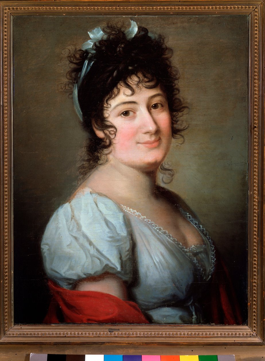 Portræt af Teresa Bertinotti Radicati (1776-1854) italiensk sangerinde Anonym maleri. 19. århundrede. Bologna, borgerligt bibliografisk museum af Unknown artist