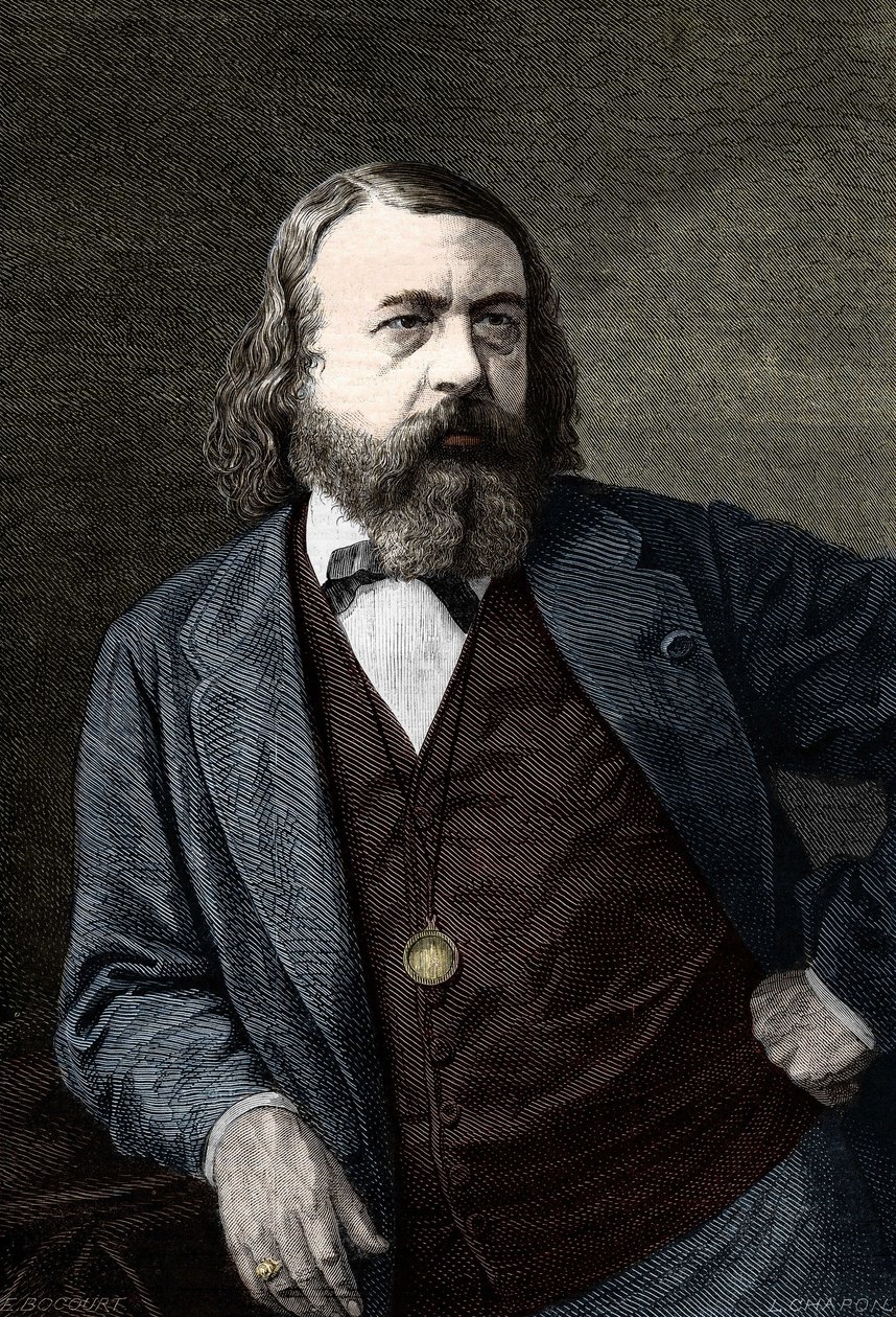 Portræt af Theophile Gautier (1811-1872), fransk forfatter. af Unknown artist