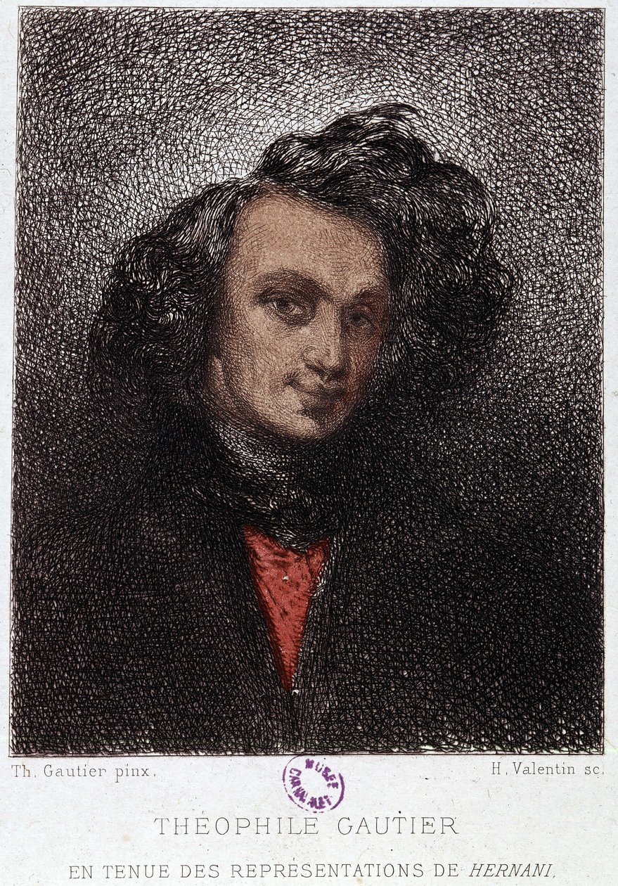 Portræt af Théophile Gautier i Hernani af Victor Hugo. 19. århundrede. af Unknown artist