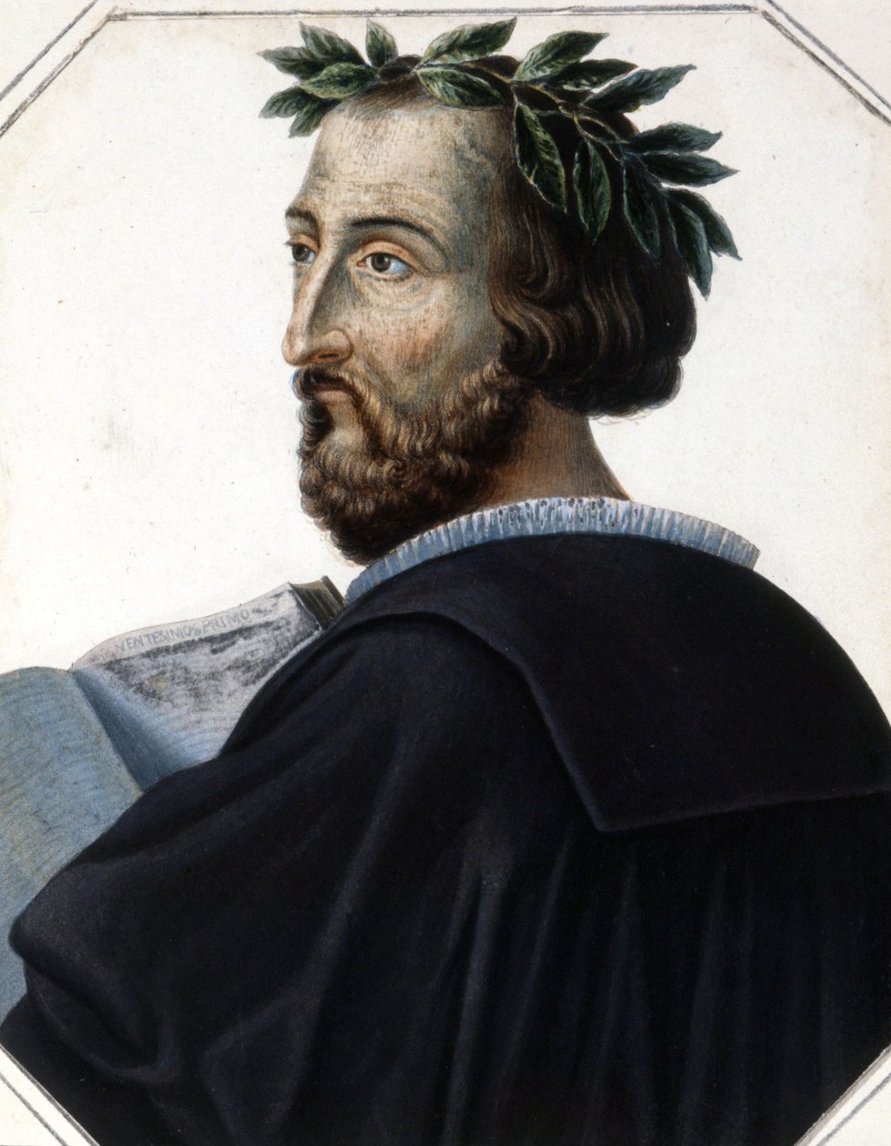 Portræt af Torquato Tasso, kendt som kruset (1544 - 1595), italiensk digter. Stik fra begyndelsen af 1800-tallet. af Unknown artist