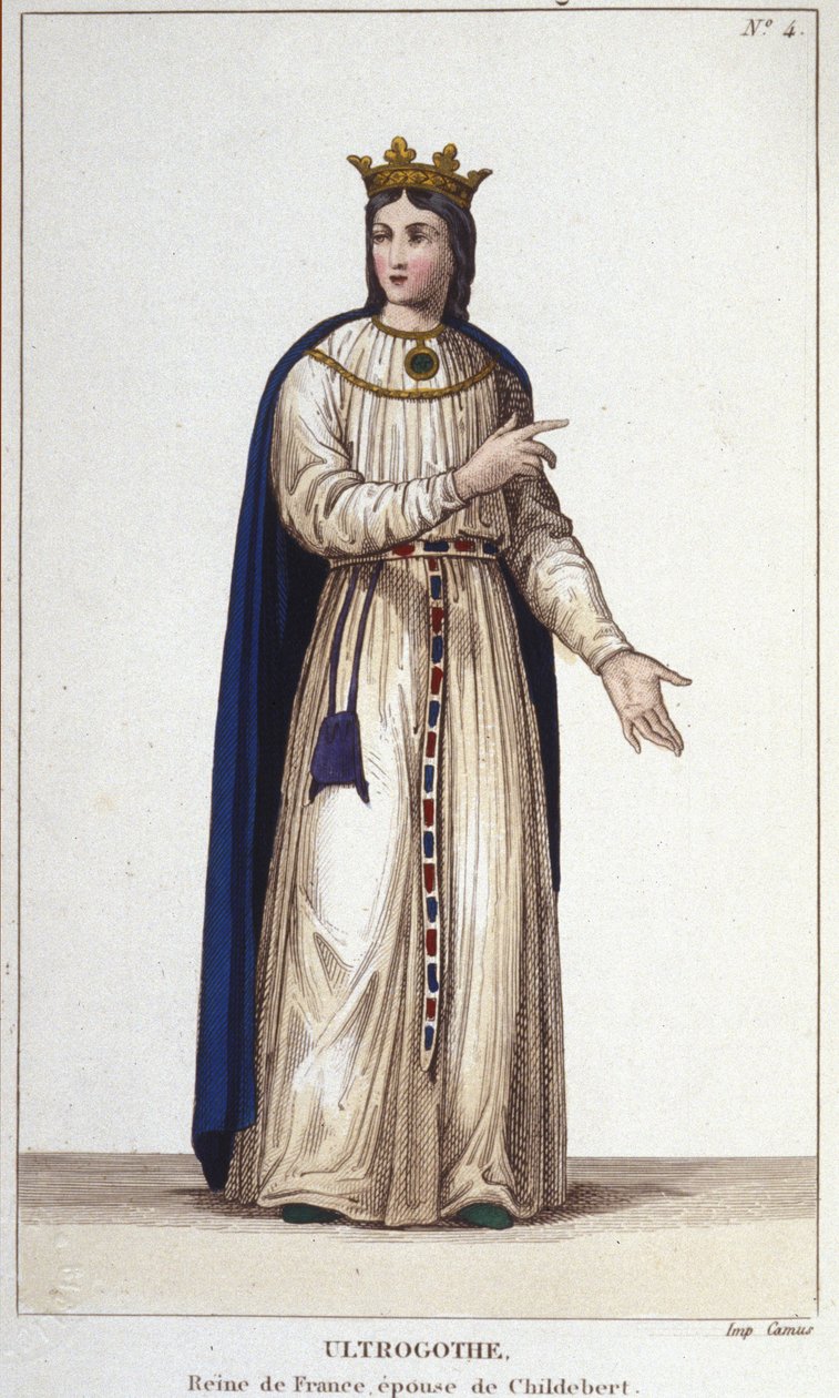 Portræt af Ultrogothe Dronning af Frankrig og hustru til Childebert 1. af Unknown artist
