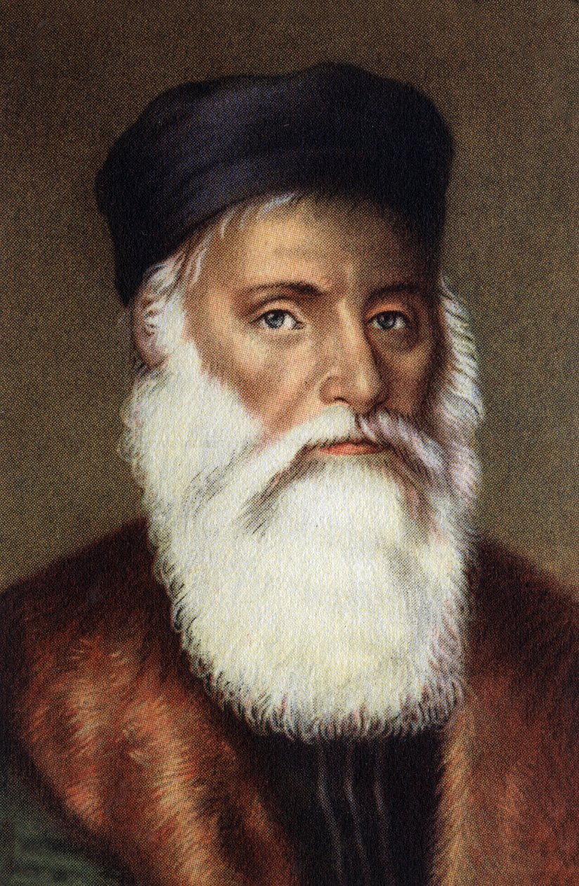 Portræt af den portugisiske søfarer Vasco de Gama. af Unknown Artist