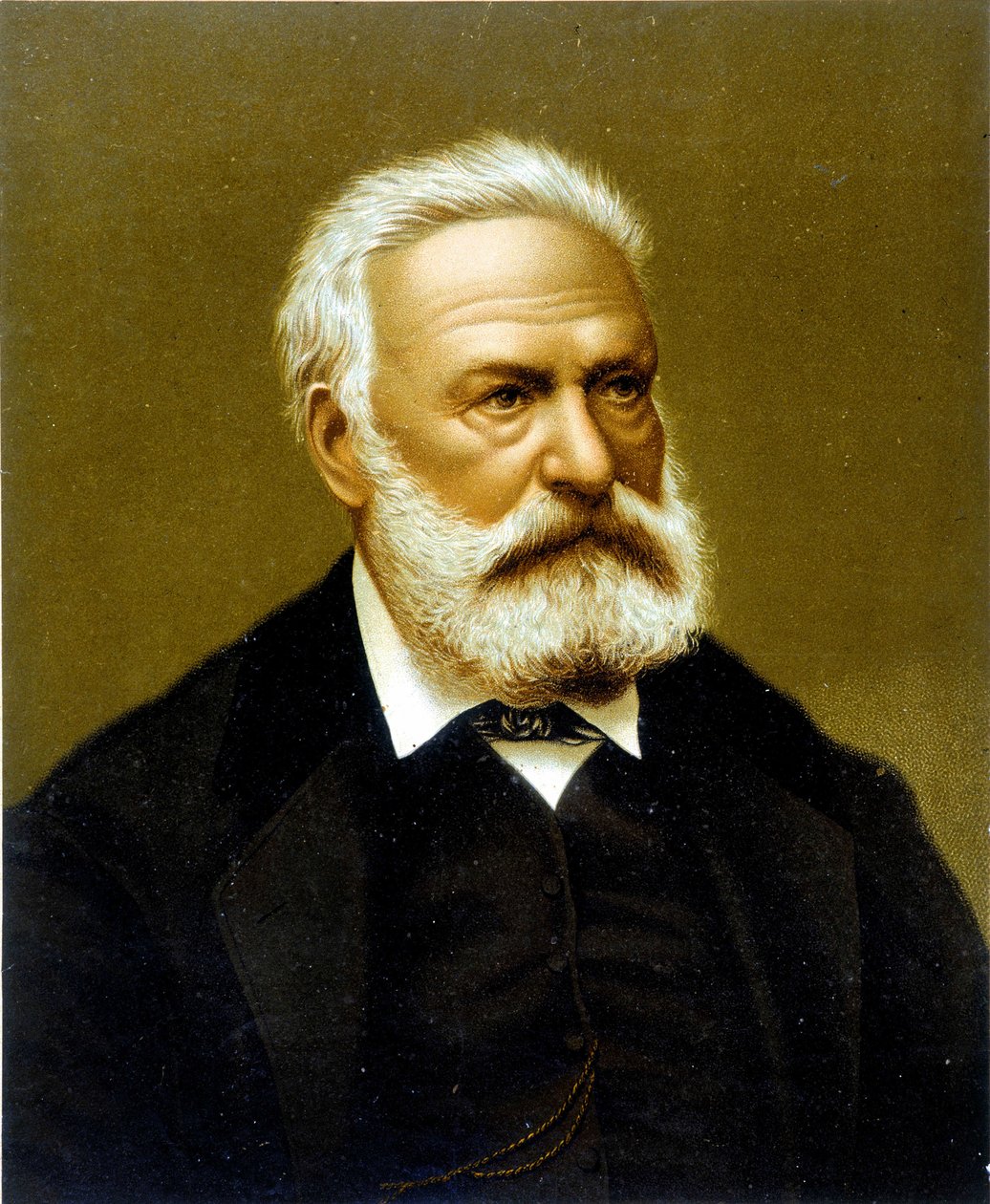 Portræt af Victor Hugo - kromolitografi af Unknown artist