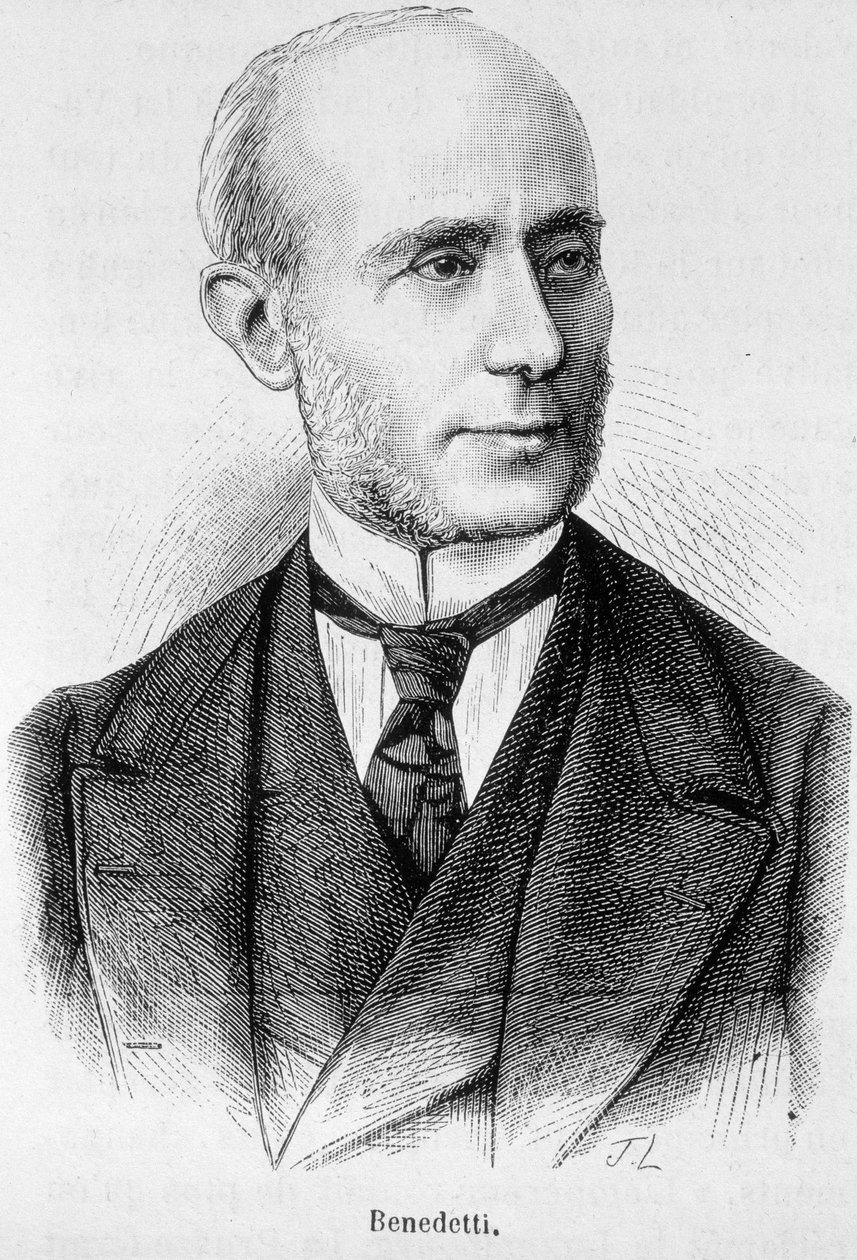 Portræt af Vincent Benedetti, fransk diplomat (1817 - 1900) af Unknown artist