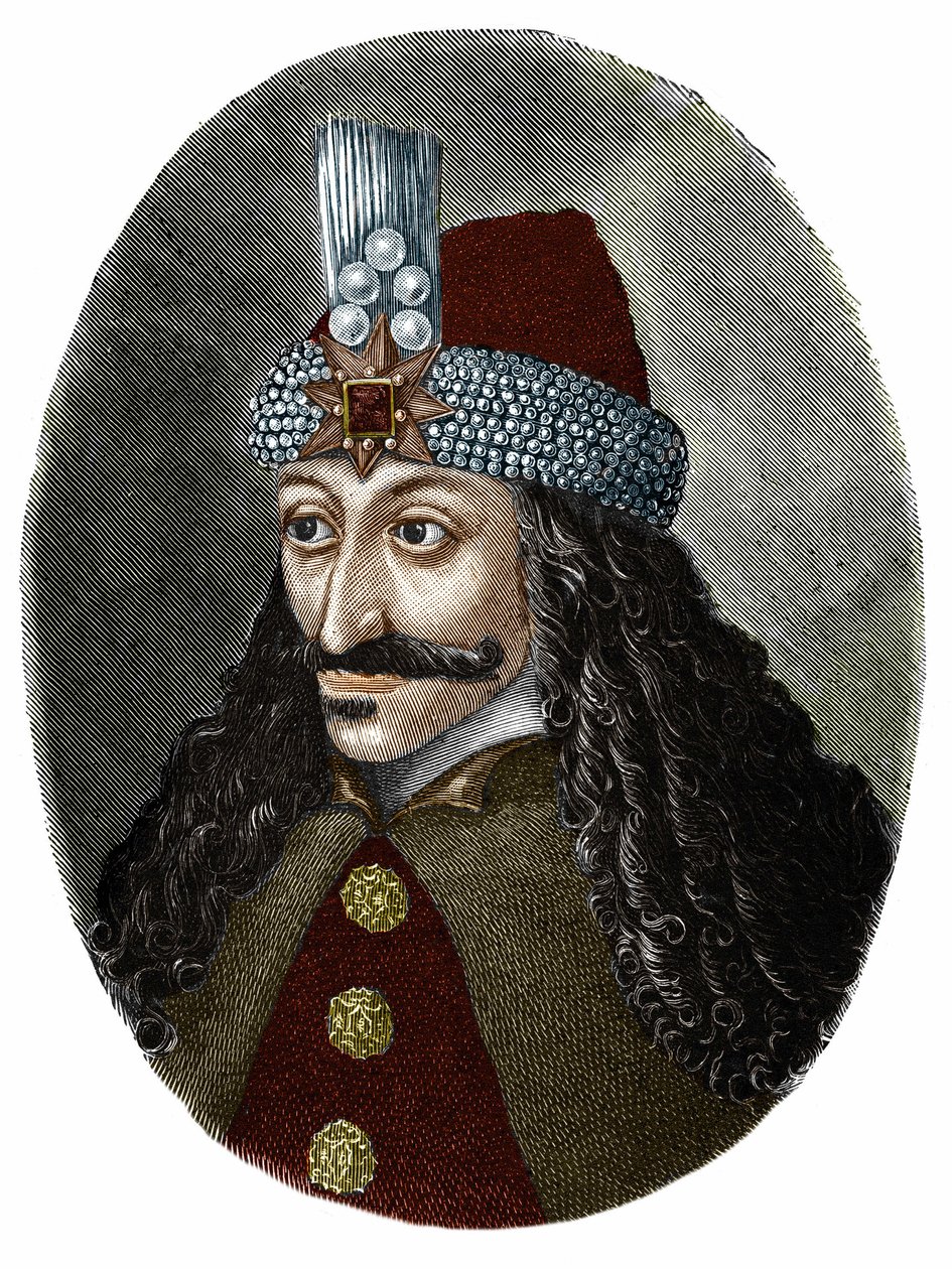 Portræt af Vlad Tepes III, spidderen eller Dracula (1431-1476), som inspirerede Bram Stoker til karakteren af Dracula, en roman skrevet i 1897. af Unknown artist