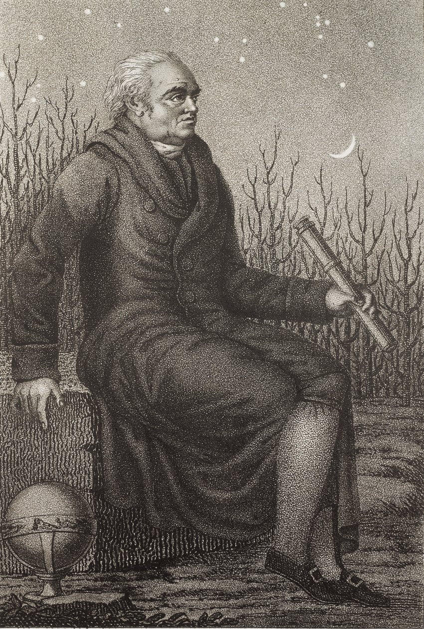 Portræt af William Herschel (1738-1822) tyskfødt britisk astronom - af Unknown artist