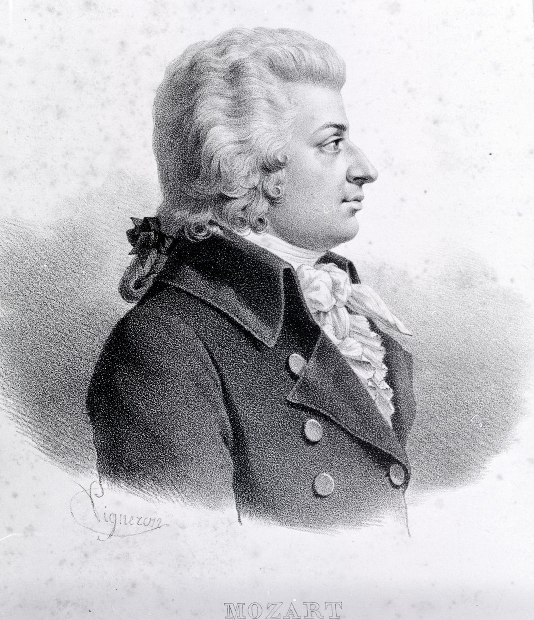 Portræt af Wolfgang Amadeus Mozart (1756 - 1791). af Unknown artist
