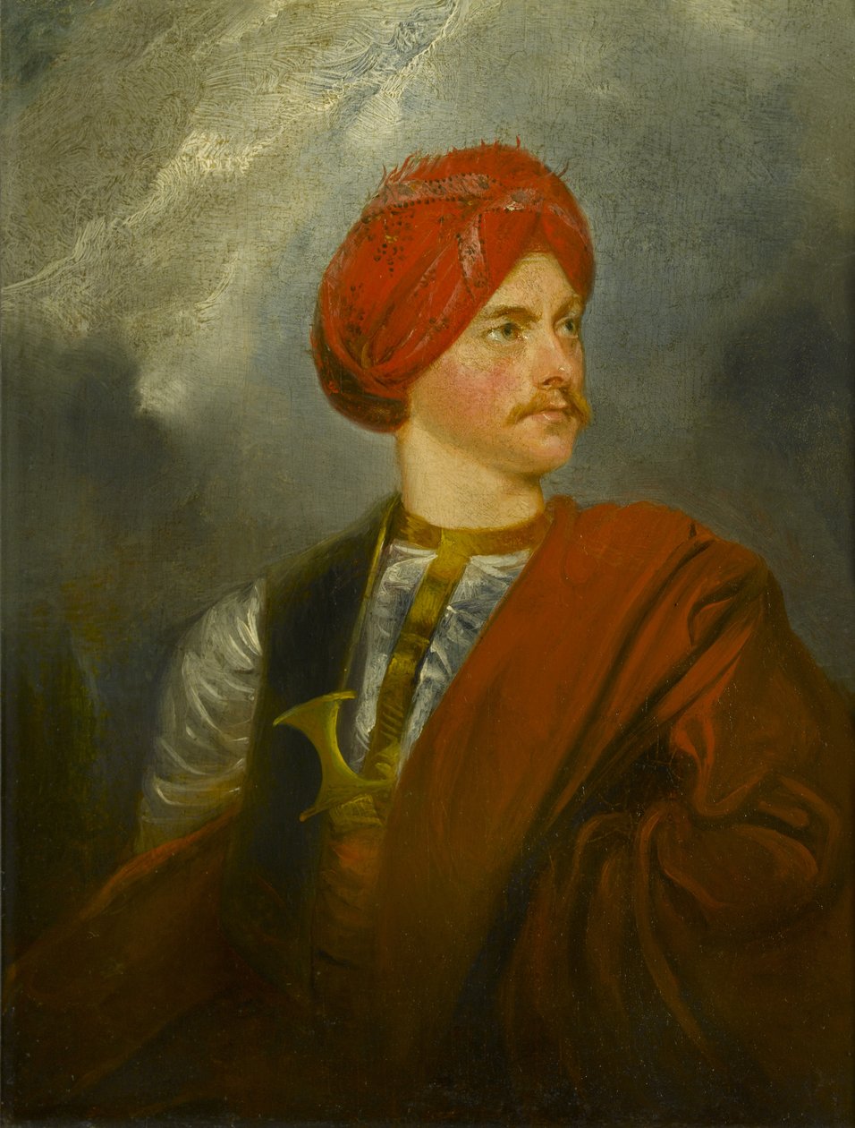 Miehen muotokuva itämaisessa asussa, n. 1835-1840 (öljy paneelille) af Unknown artist