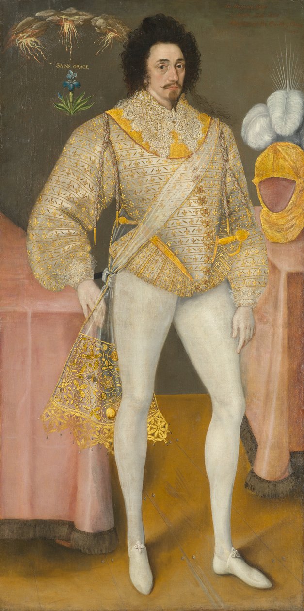 Portræt af en mand, muligvis Sir Edward Stafford (1552-1605), omkring 1590 (olie på lærred) af Unknown artist