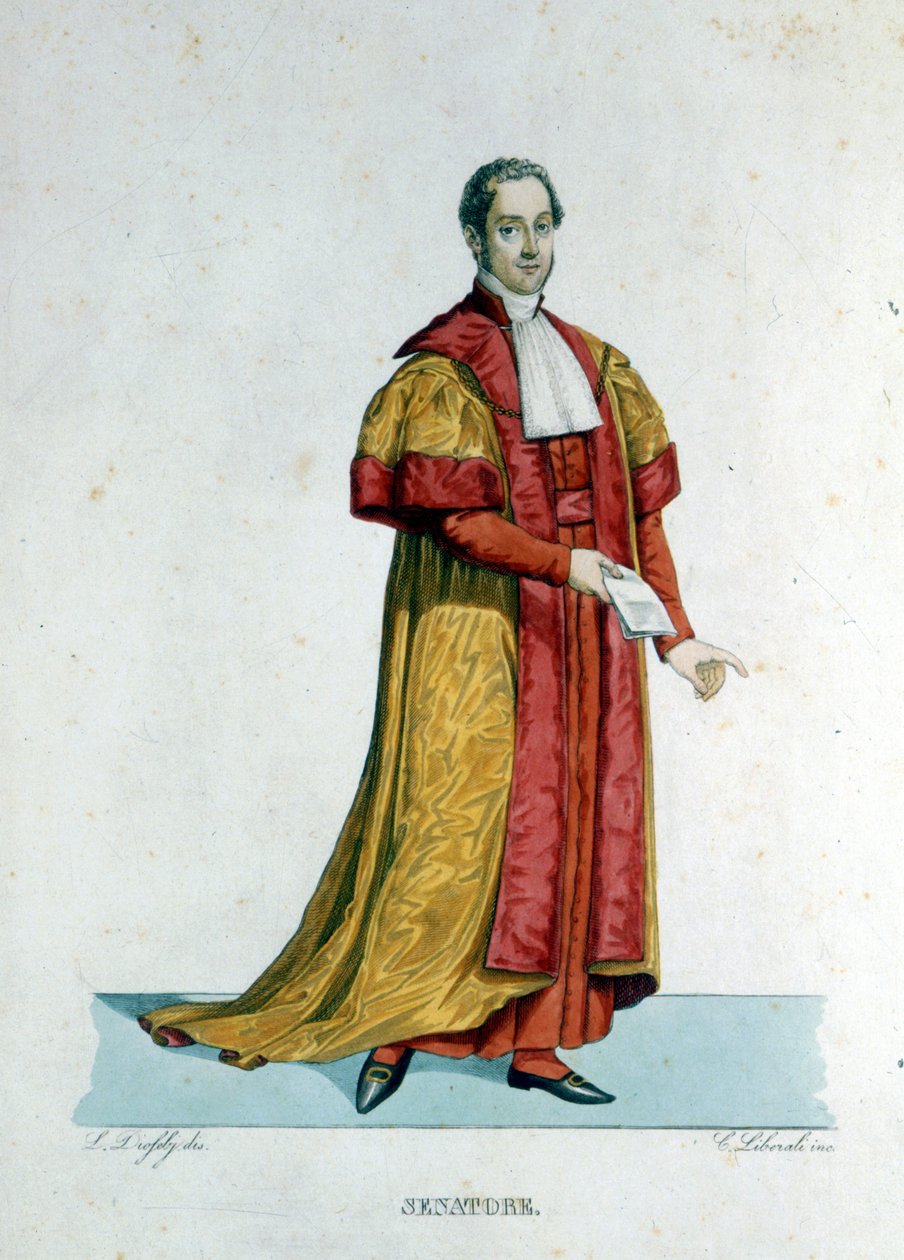 Portræt af en pavelig senator fra Vatikanstaten. af Unknown artist