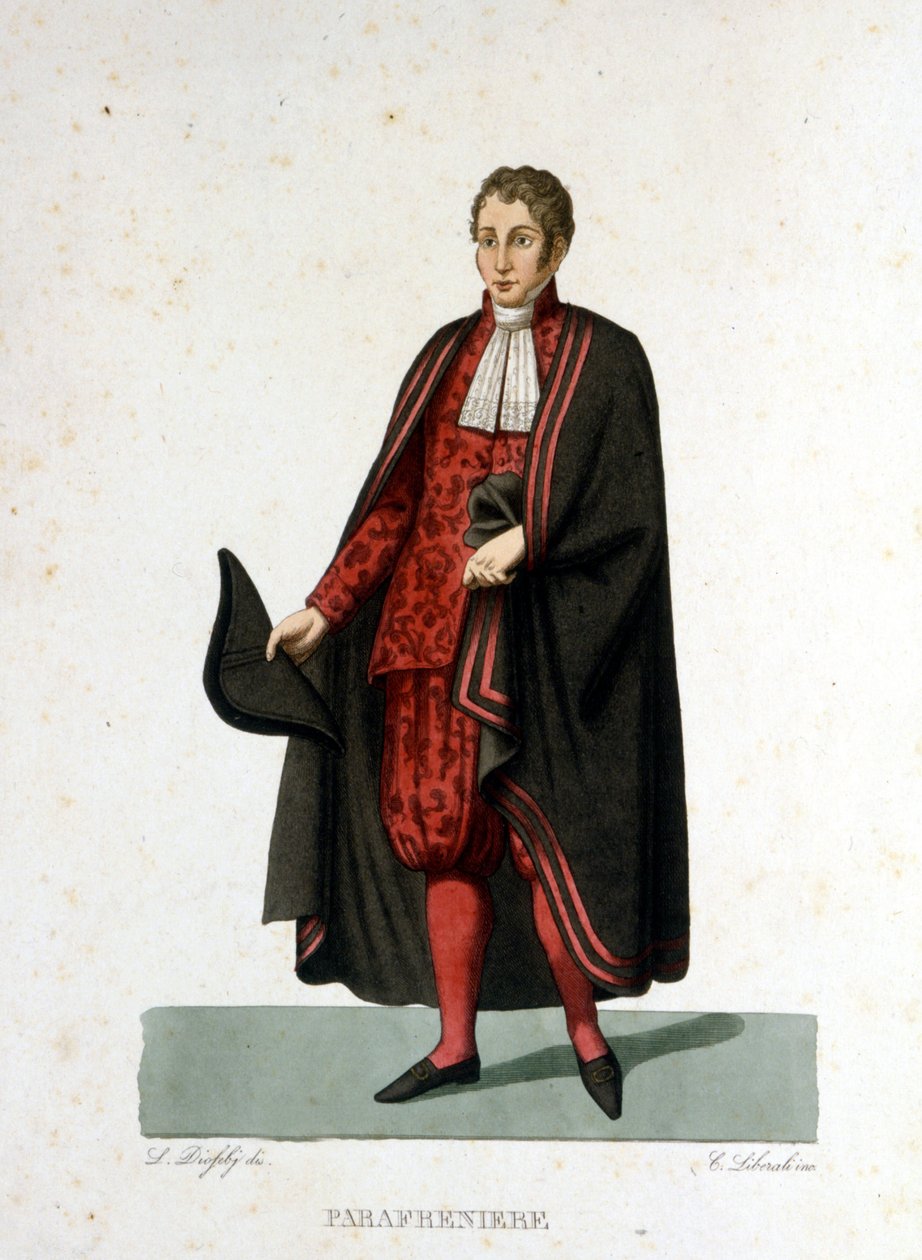 Portræt af et pavepalads i Vatikanstaten. 1800-tals gravering. af Unknown artist