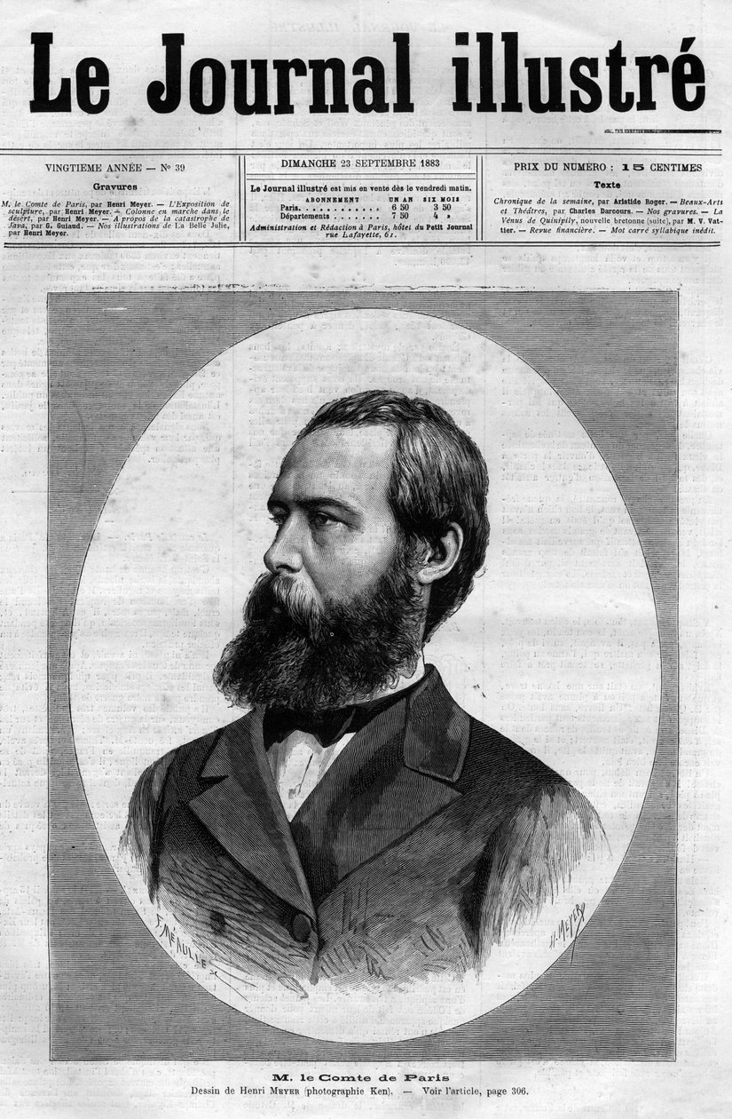 Portræt af greven af Paris (1838 - 1894) (Louis Philippe d