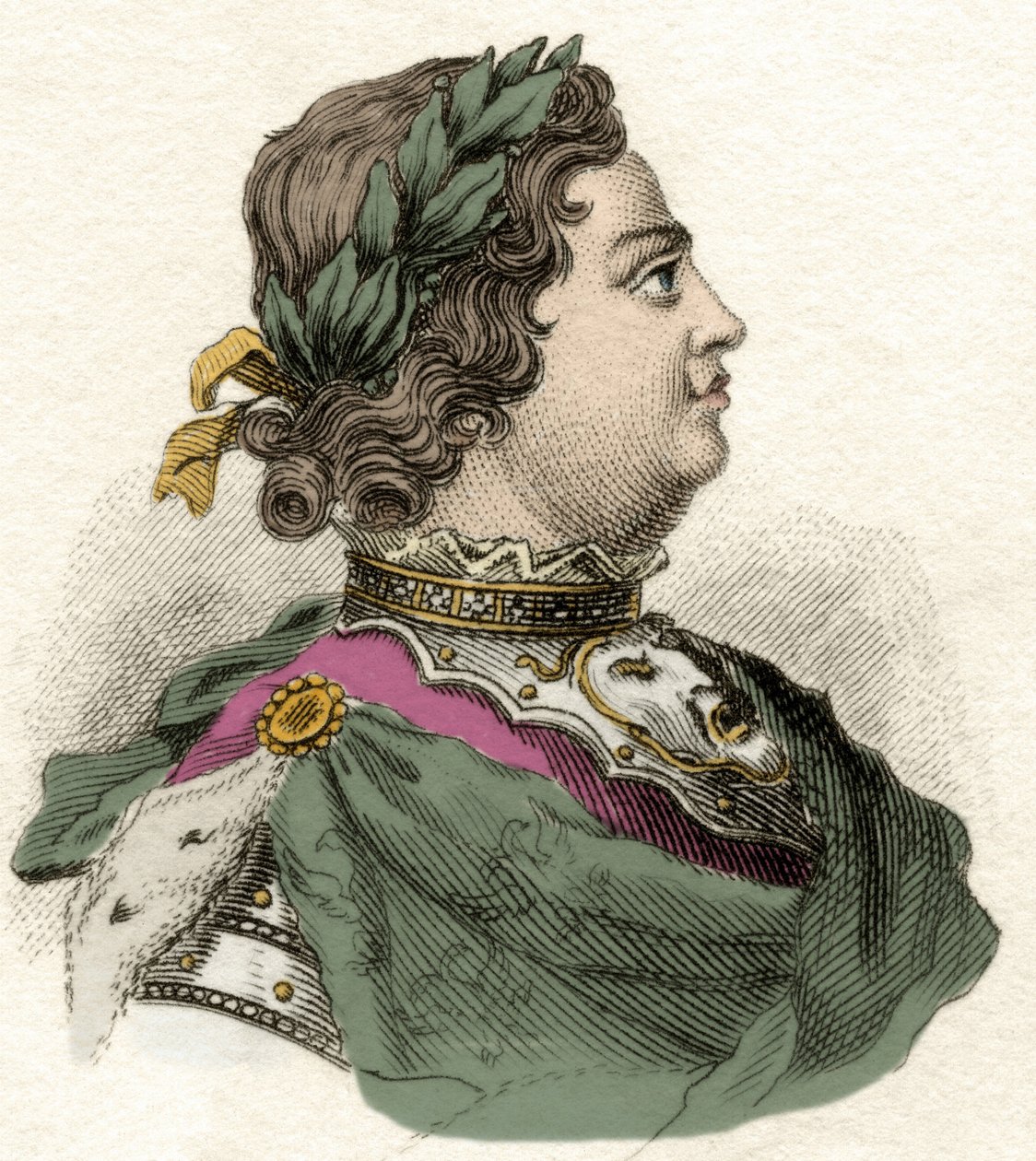 Portræt af kejser Peter I den Store (1672-1725) (Portræt af kejser Peter I den Store). af Unknown artist