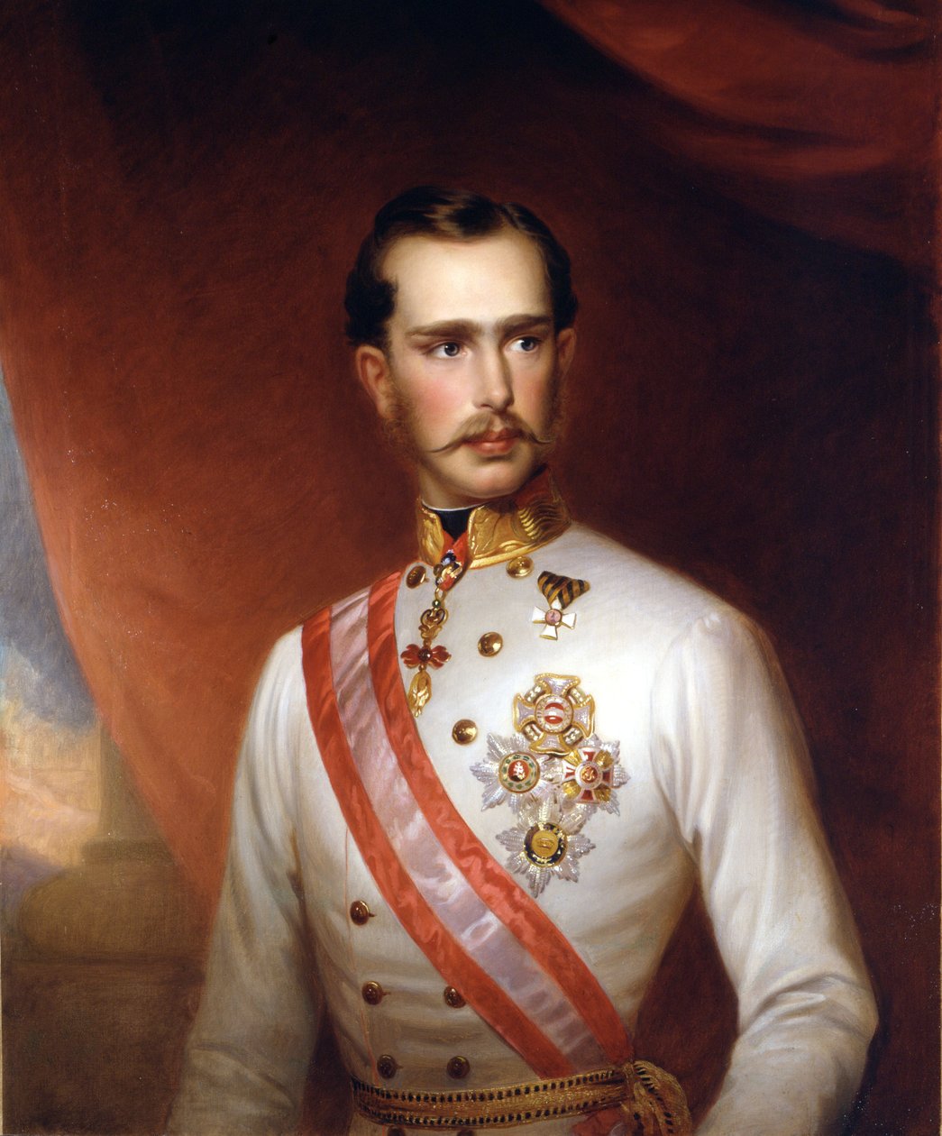 Portræt af kejseren af Østrig Frans Josef I (1830 - 1916). Anonymt maleri. Risorgimento-museet, Milano. af Unknown artist